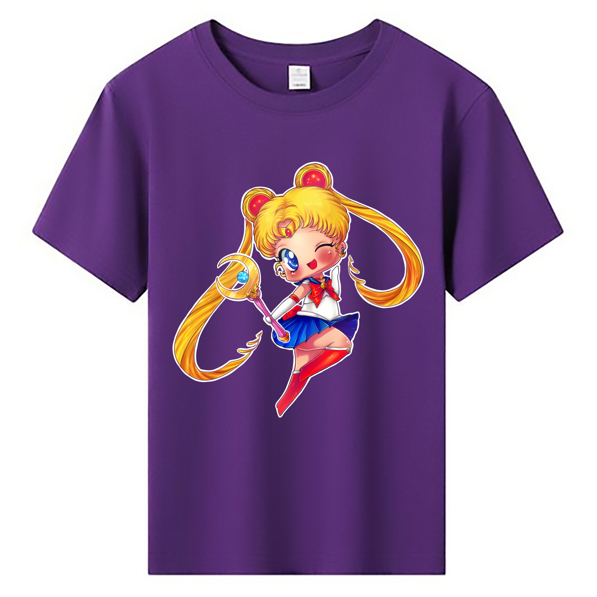 （画像用） 美少女戦士セーラームーン 月野 うさぎ つきの うさぎ Sailor Moon Tsukino Usagi 綿100％キッズTシャツ（フロントプリント）