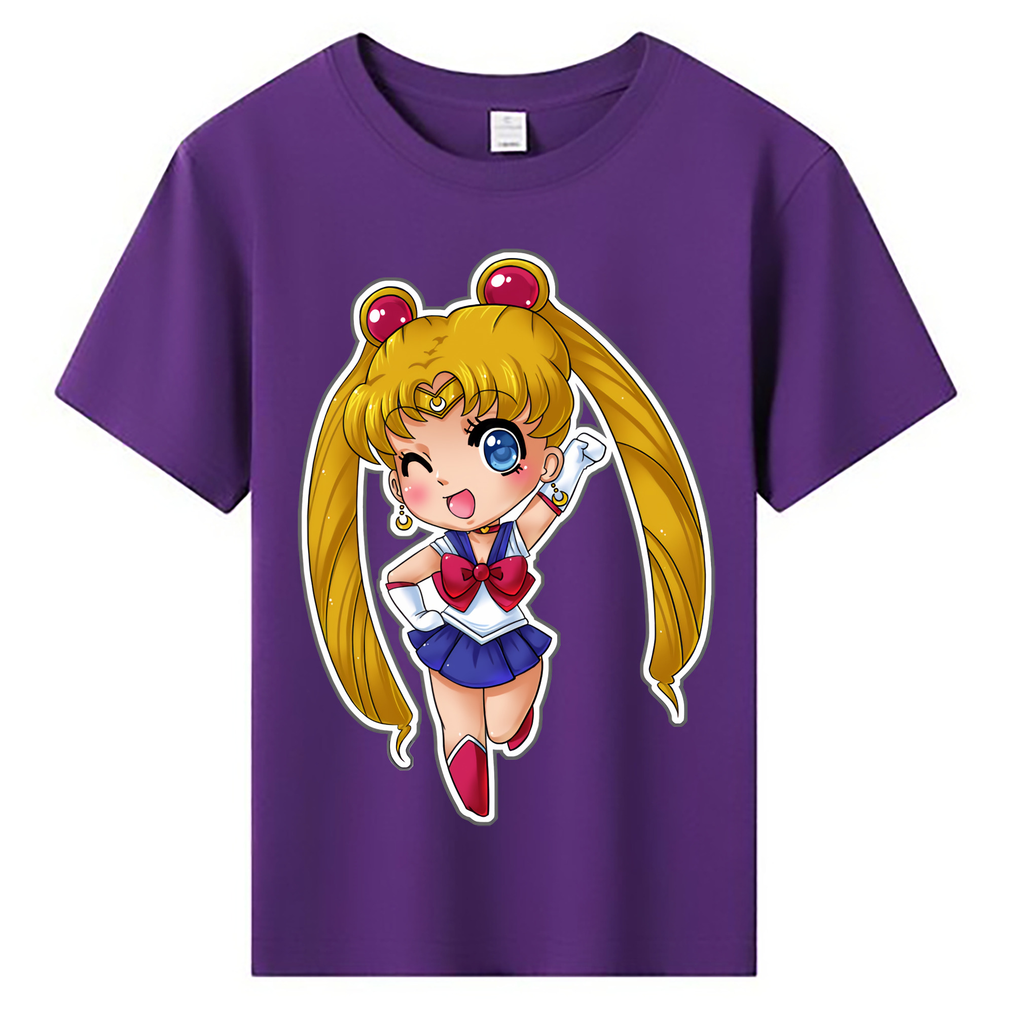 （画像用） 美少女戦士セーラームーン 月野 うさぎ つきの うさぎ Sailor Moon Tsukino Usagi 綿100％キッズTシャツ（フロントプリント）