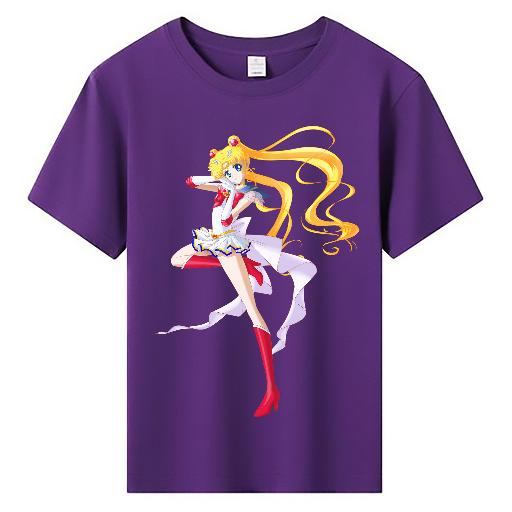 （画像用） 美少女戦士セーラームーン 月野 うさぎ つきの うさぎ Sailor Moon Tsukino Usagi 綿100％キッズTシャツ（フロントプリント）