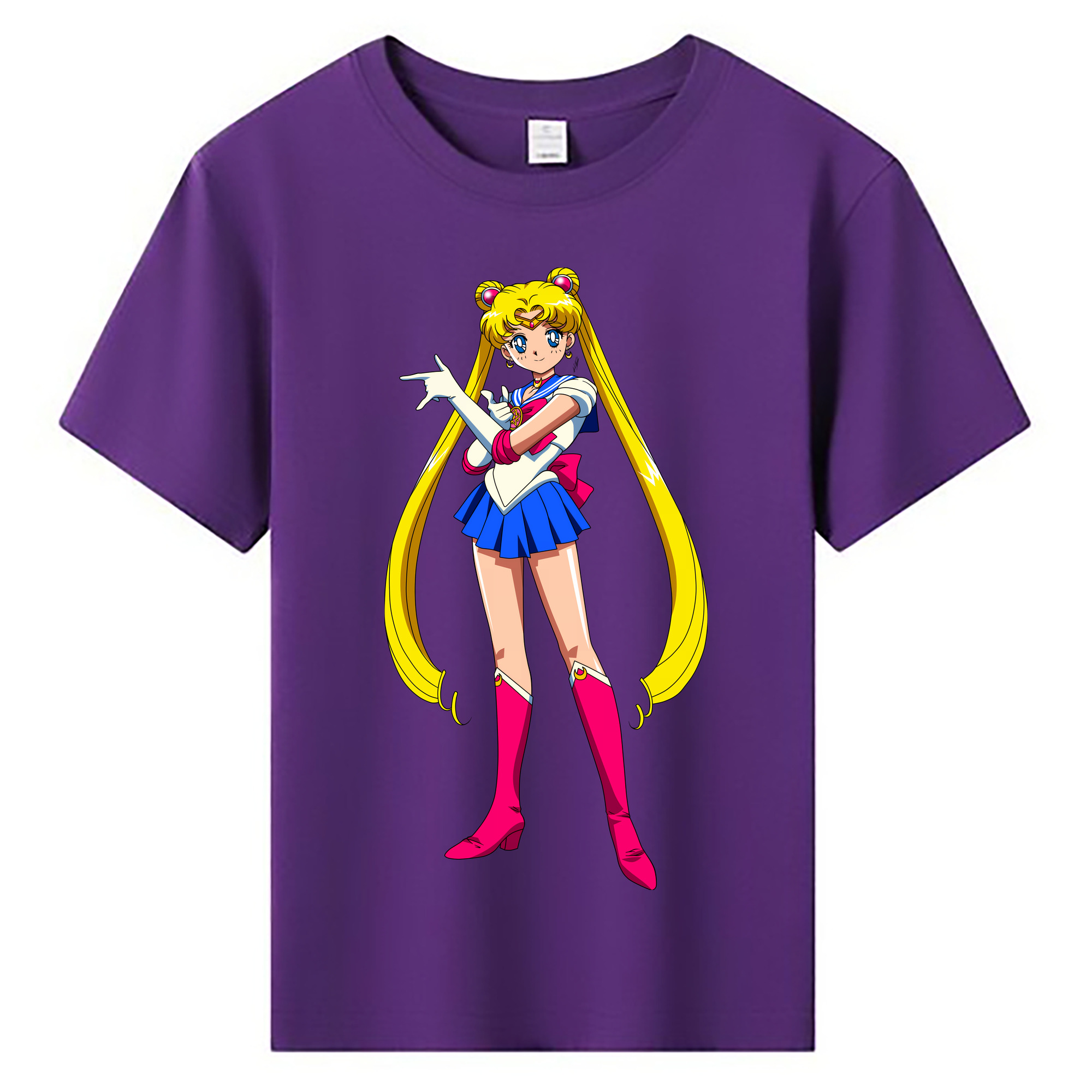 （画像用） 美少女戦士セーラームーン 月野 うさぎ つきの うさぎ Sailor Moon Tsukino Usagi 綿100％キッズTシャツ（フロントプリント）