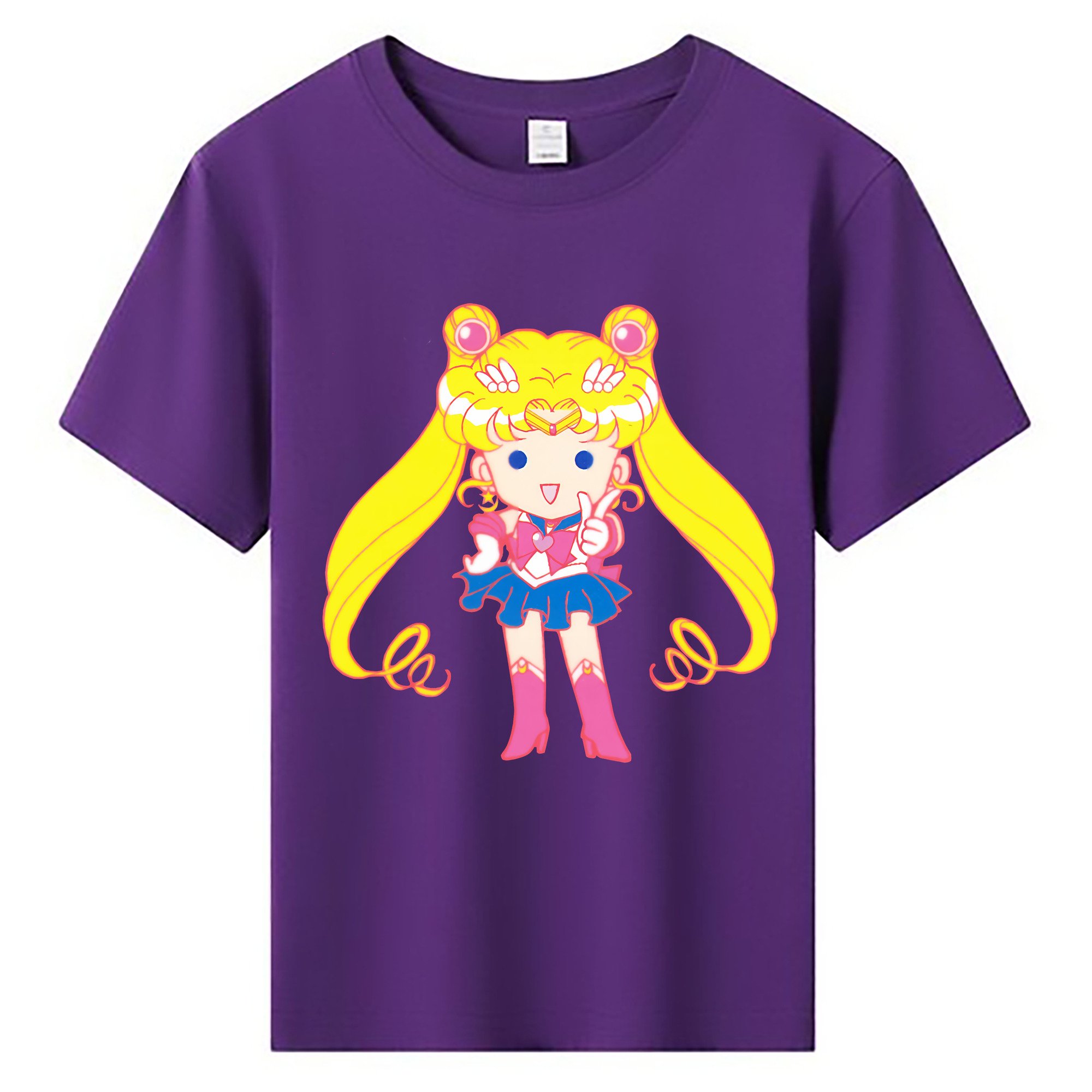 （画像用） 美少女戦士セーラームーン 月野 うさぎ つきの うさぎ Sailor Moon Tsukino Usagi 綿100％キッズTシャツ（フロントプリント）