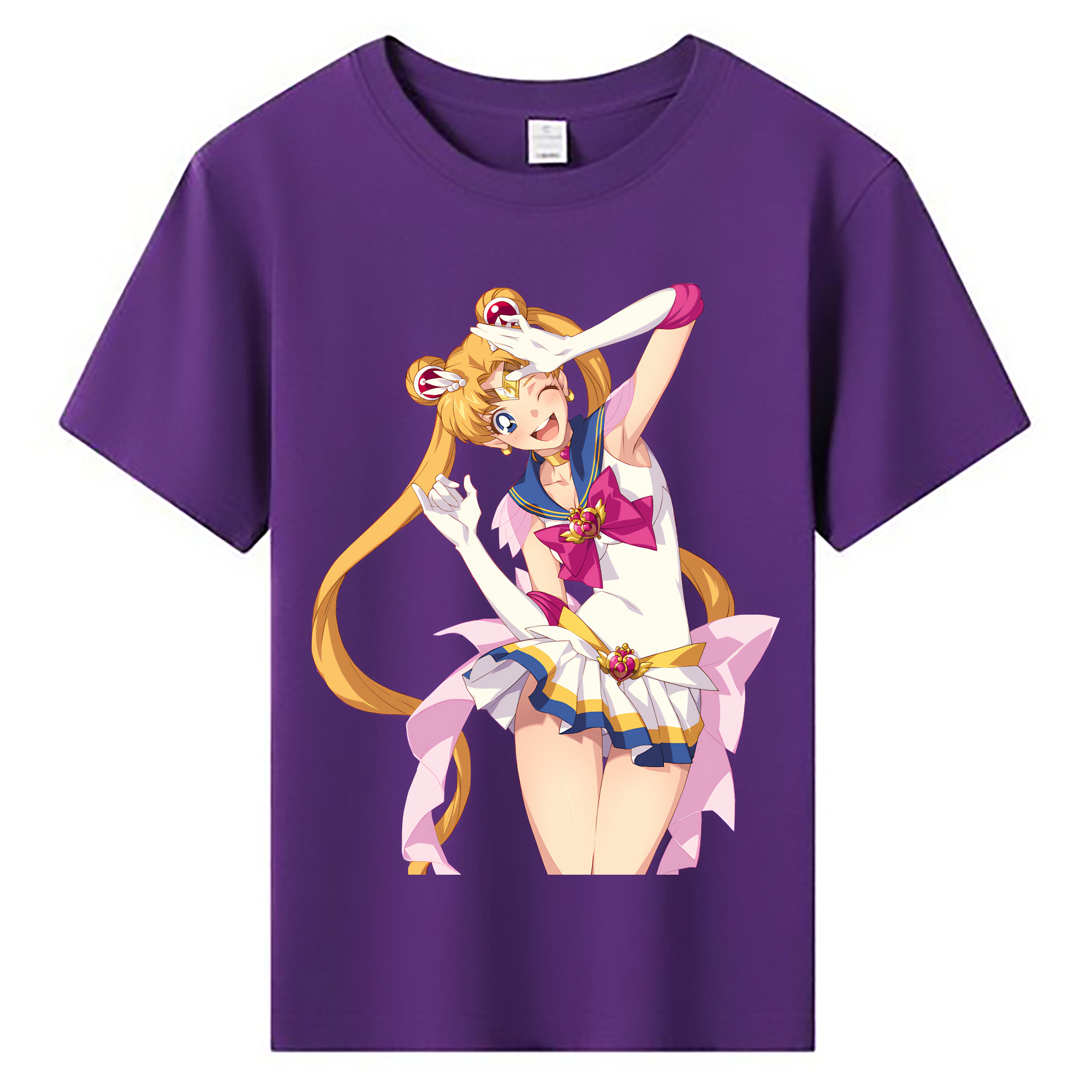 （画像用） 美少女戦士セーラームーン 月野 うさぎ つきの うさぎ Sailor Moon Tsukino Usagi 綿100％キッズTシャツ（フロントプリント）