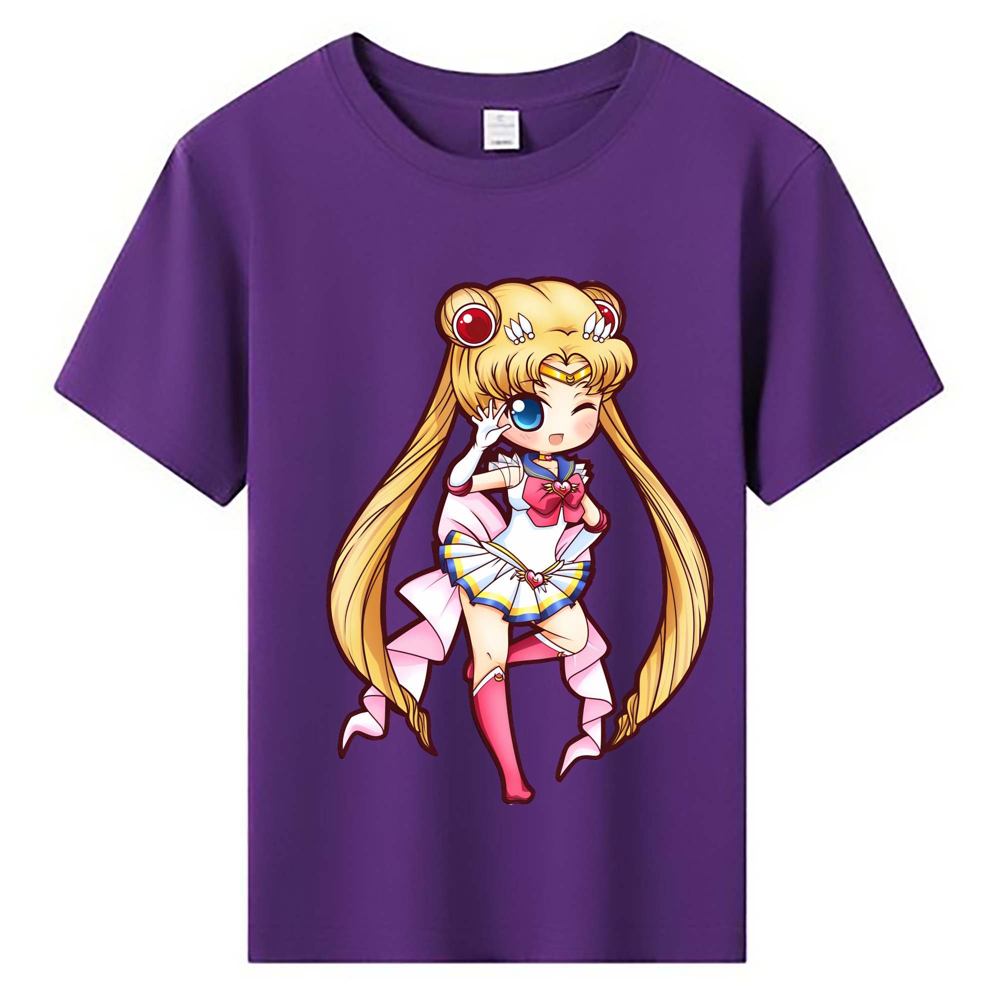 （画像用） 美少女戦士セーラームーン 月野 うさぎ つきの うさぎ Sailor Moon Tsukino Usagi 綿100％キッズTシャツ（フロントプリント）
