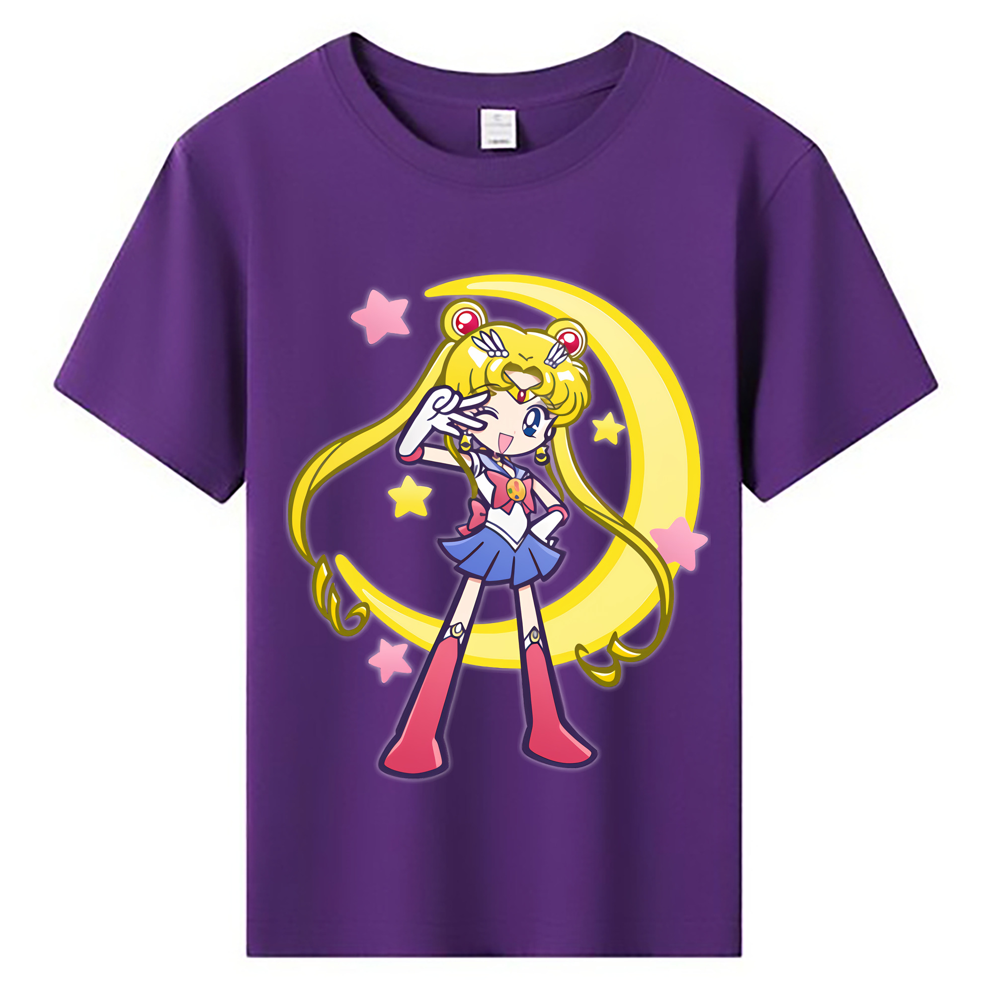 （画像用） 美少女戦士セーラームーン 月野 うさぎ つきの うさぎ Sailor Moon Tsukino Usagi 綿100％キッズTシャツ（フロントプリント）