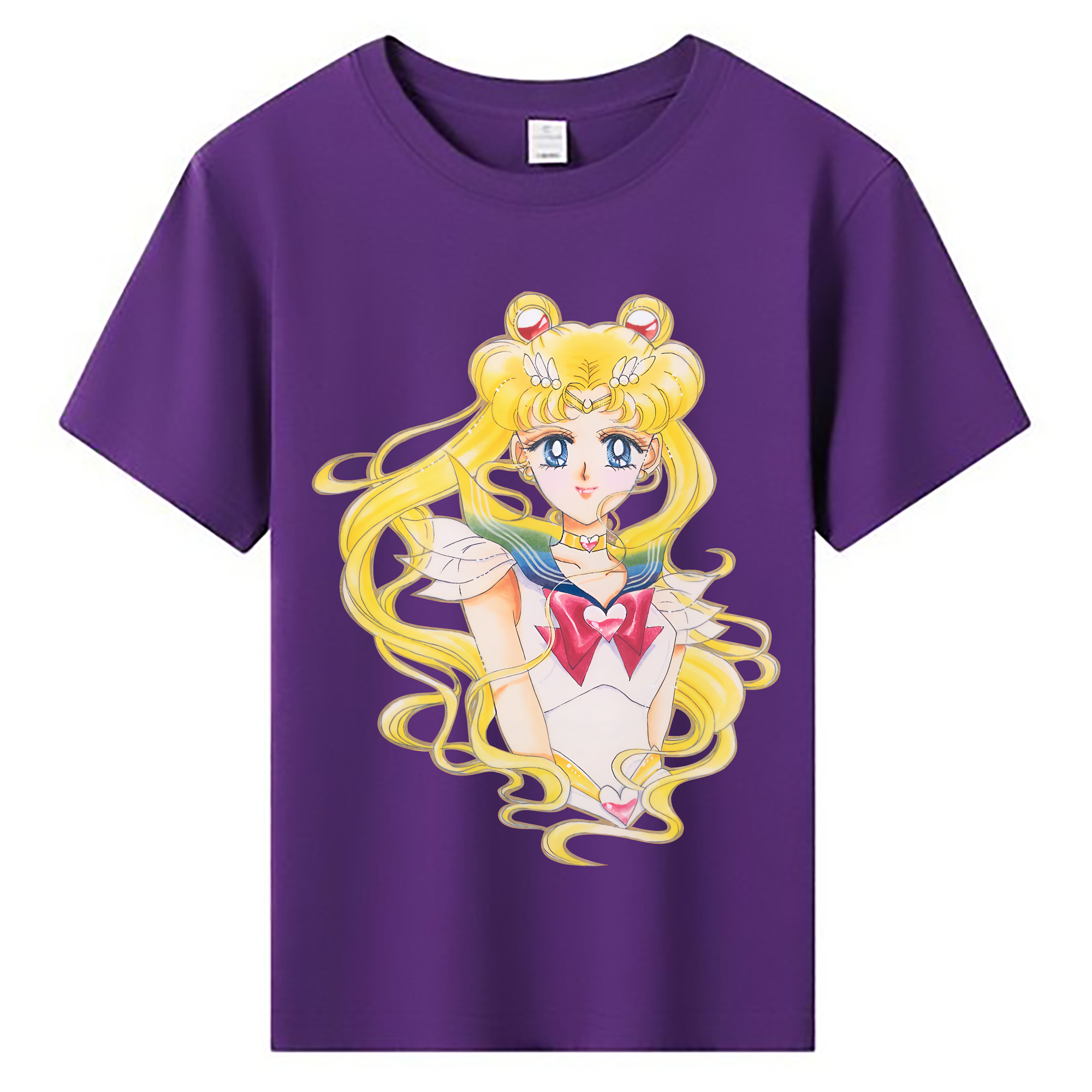 （画像用） 美少女戦士セーラームーン 月野 うさぎ つきの うさぎ Sailor Moon Tsukino Usagi 綿100％キッズTシャツ（フロントプリント）