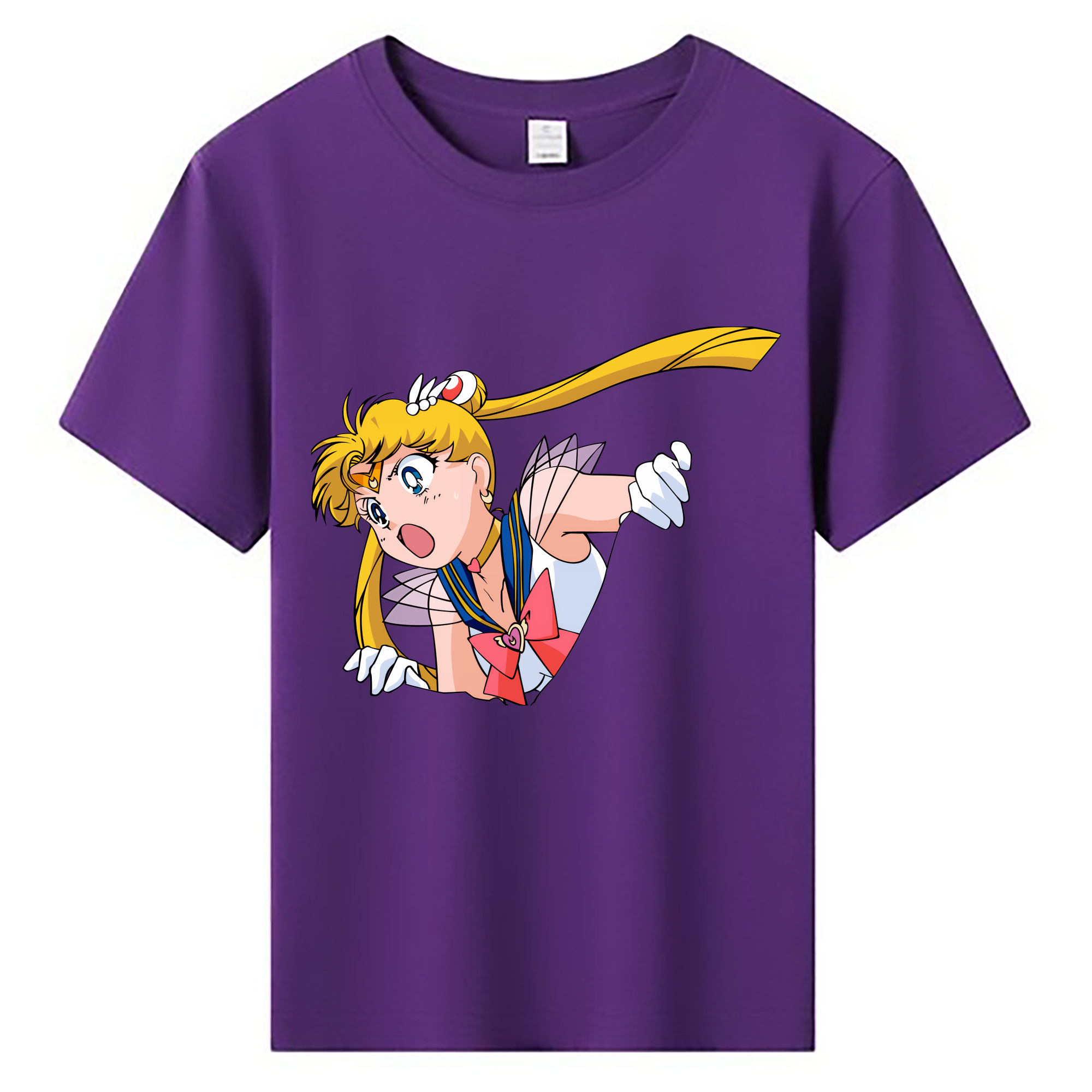 （画像用） 美少女戦士セーラームーン 月野 うさぎ つきの うさぎ Sailor Moon Tsukino Usagi 綿100％キッズTシャツ（フロントプリント）
