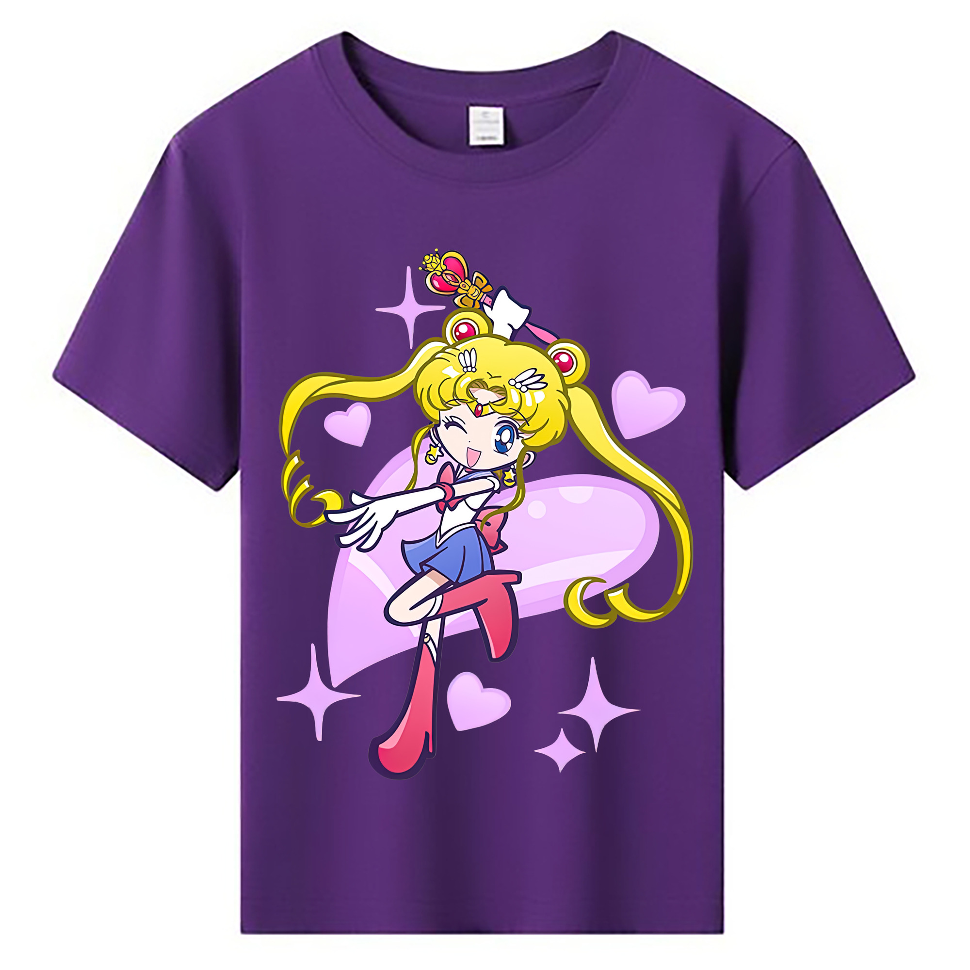 （画像用） 美少女戦士セーラームーン 月野 うさぎ つきの うさぎ Sailor Moon Tsukino Usagi 綿100％キッズTシャツ（フロントプリント）