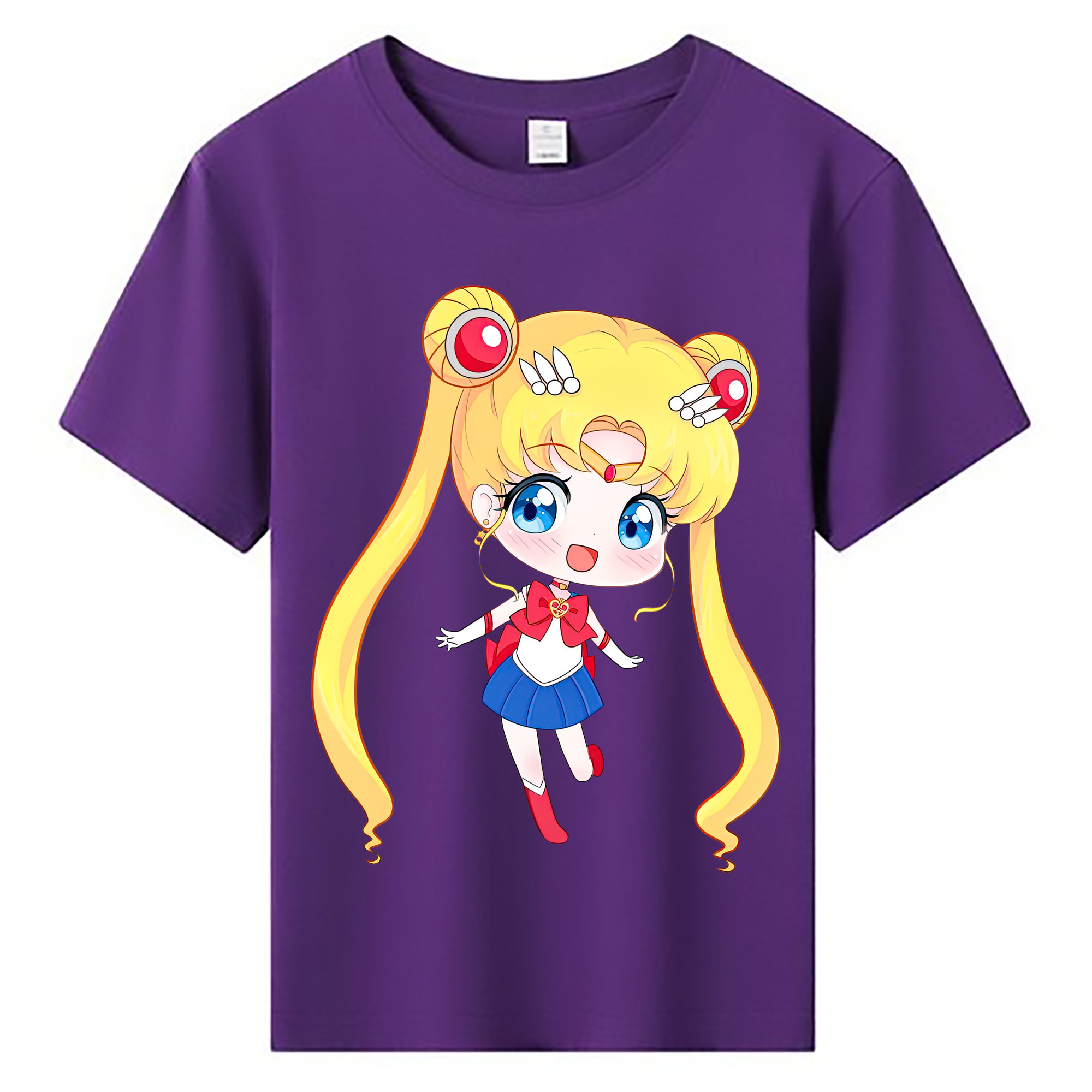 （画像用） 美少女戦士セーラームーン 月野 うさぎ つきの うさぎ Sailor Moon Tsukino Usagi 綿100％キッズTシャツ（フロントプリント）