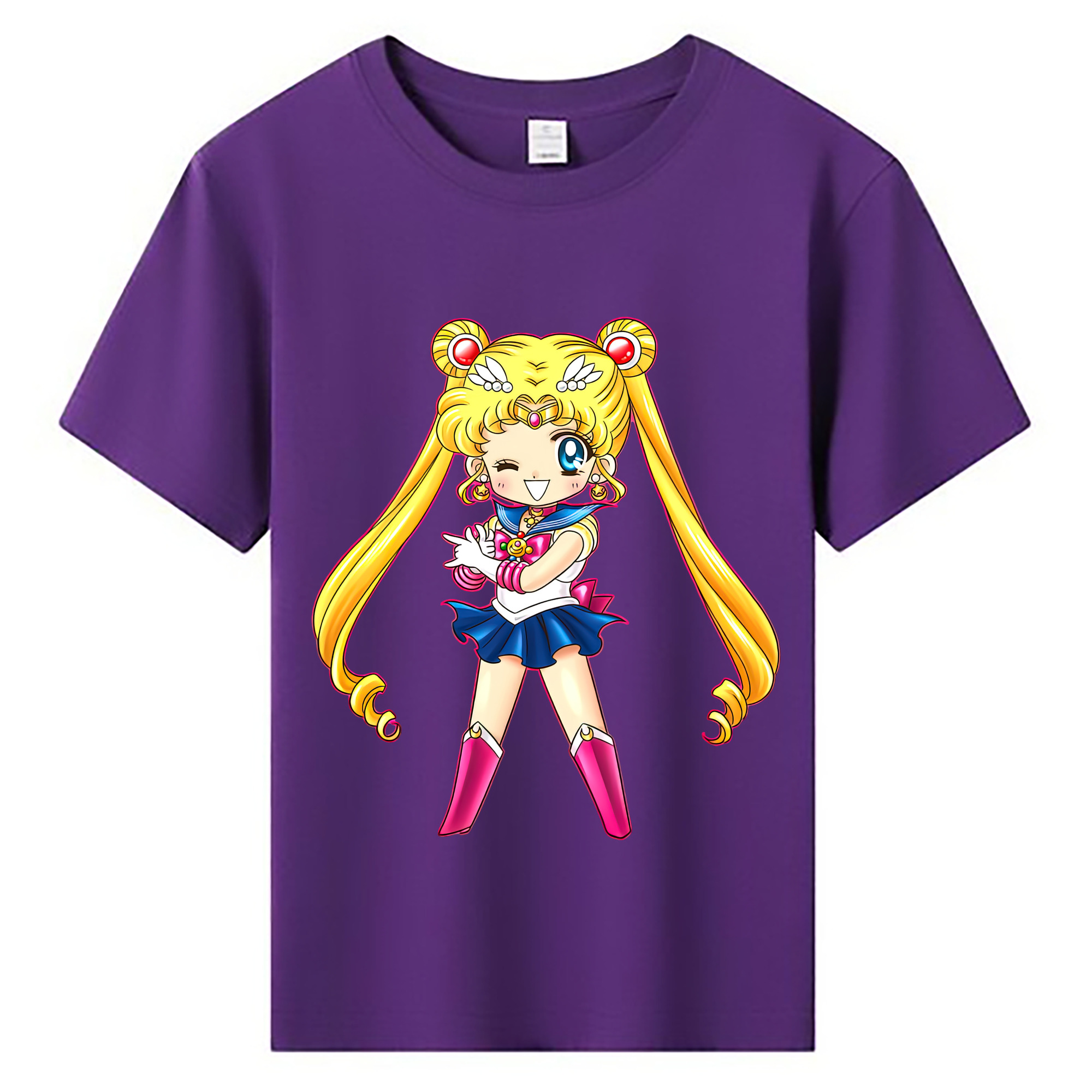（画像用） 美少女戦士セーラームーン 月野 うさぎ つきの うさぎ Sailor Moon Tsukino Usagi 綿100％キッズTシャツ（フロントプリント）