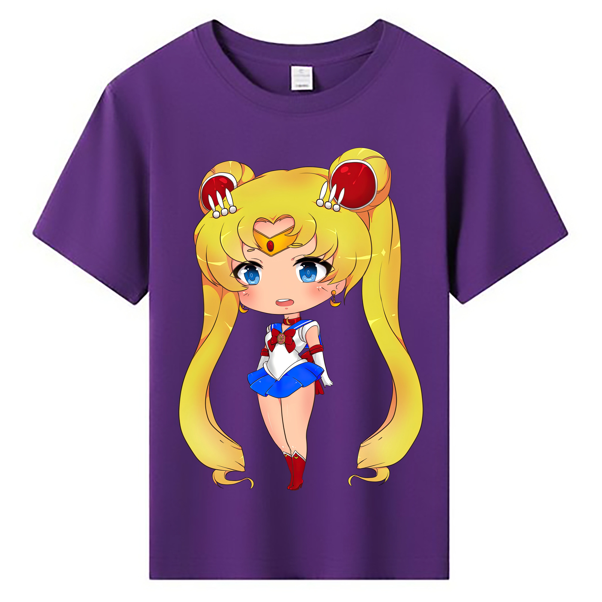 （画像用） 美少女戦士セーラームーン 月野 うさぎ つきの うさぎ Sailor Moon Tsukino Usagi 綿100％キッズTシャツ（フロントプリント）
