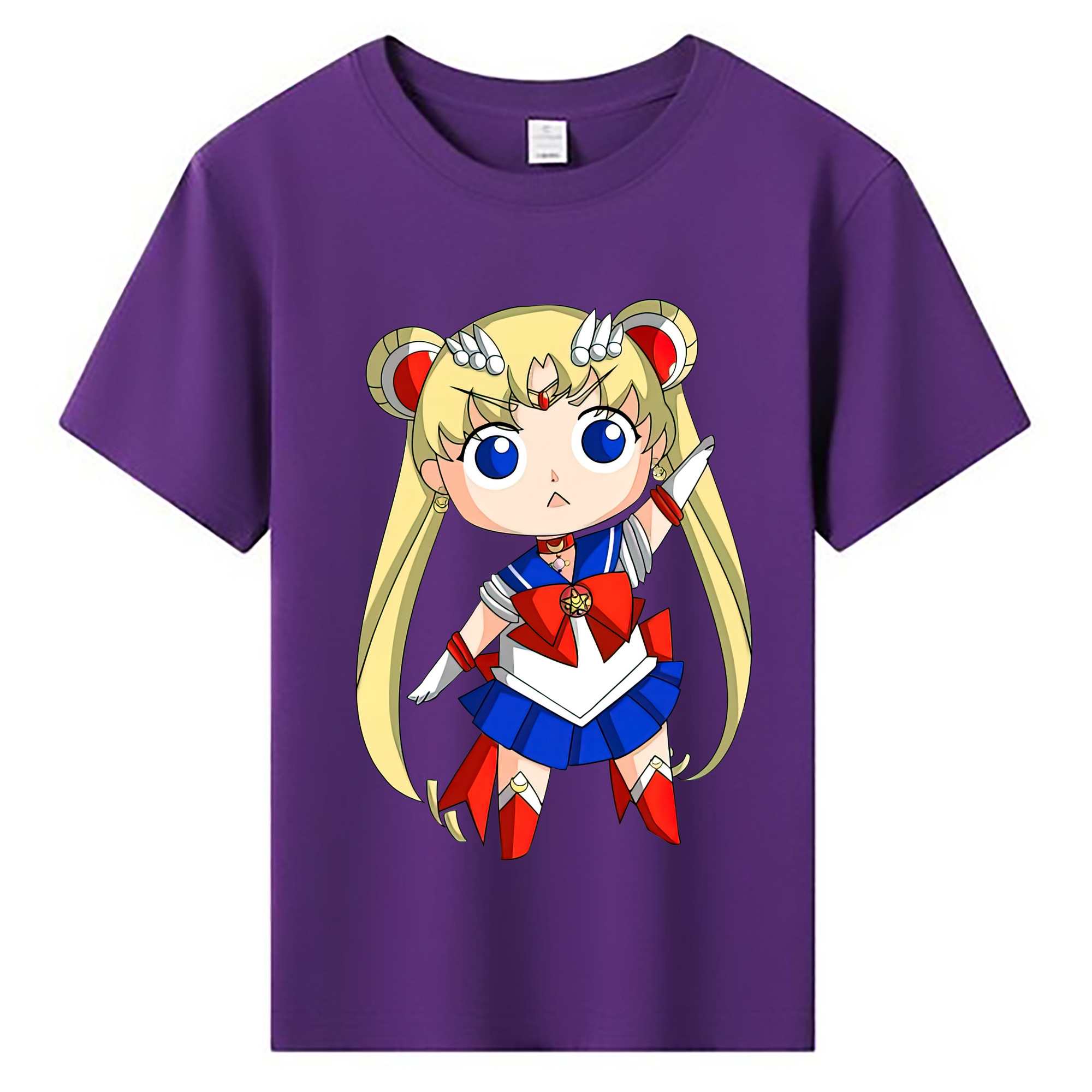 （画像用） 美少女戦士セーラームーン 月野 うさぎ つきの うさぎ Sailor Moon Tsukino Usagi 綿100％キッズTシャツ（フロントプリント）