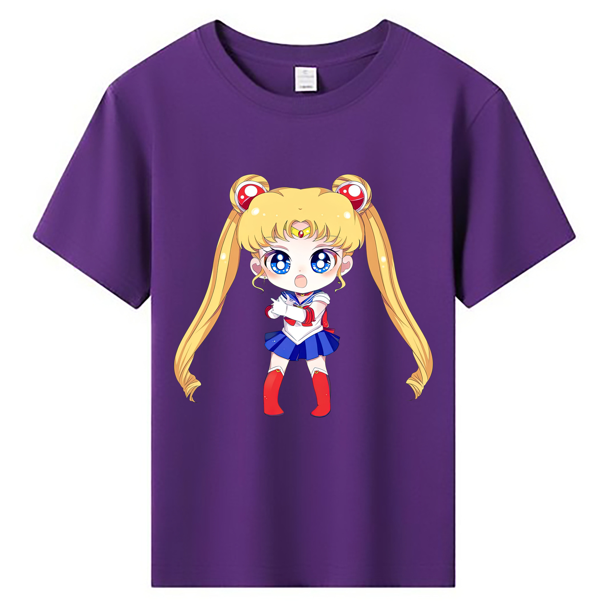 （画像用） 美少女戦士セーラームーン 月野 うさぎ つきの うさぎ Sailor Moon Tsukino Usagi 綿100％キッズTシャツ（フロントプリント）