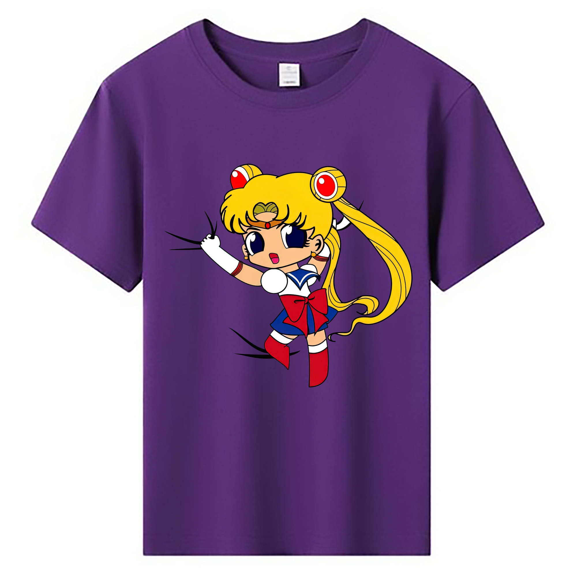 （画像用） 美少女戦士セーラームーン 月野 うさぎ つきの うさぎ Sailor Moon Tsukino Usagi 綿100％キッズTシャツ（フロントプリント）