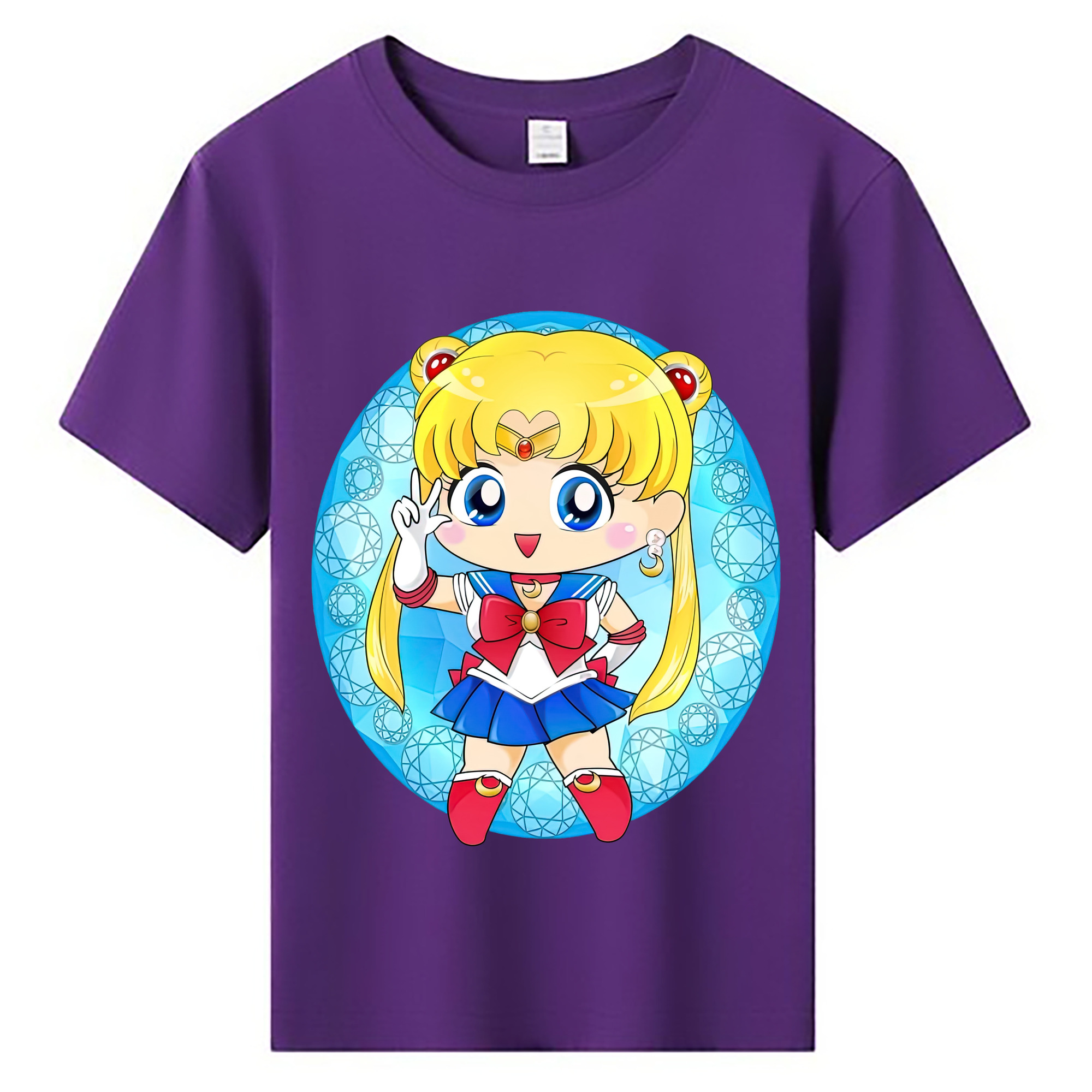 （画像用） 美少女戦士セーラームーン 月野 うさぎ つきの うさぎ Sailor Moon Tsukino Usagi 綿100％キッズTシャツ（フロントプリント）