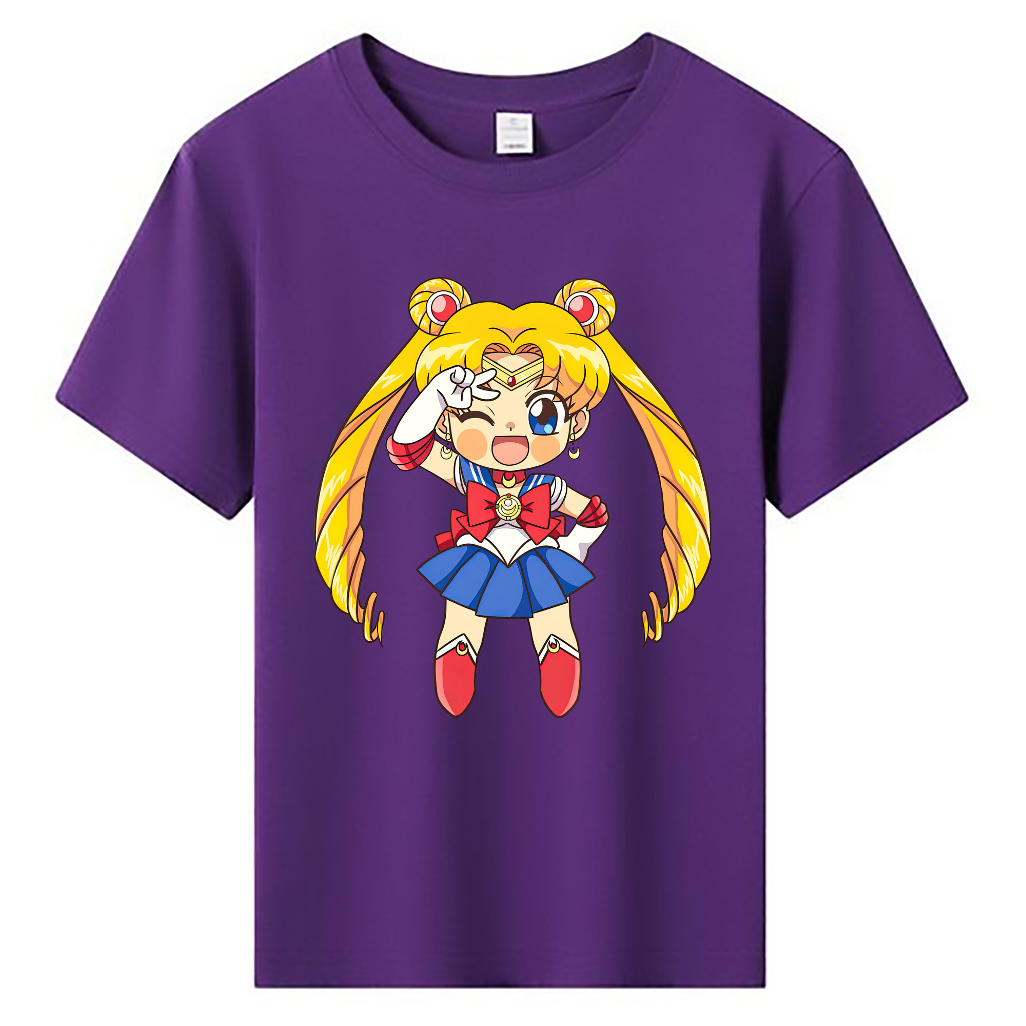 （画像用） 美少女戦士セーラームーン 月野 うさぎ つきの うさぎ Sailor Moon Tsukino Usagi 綿100％キッズTシャツ（フロントプリント）