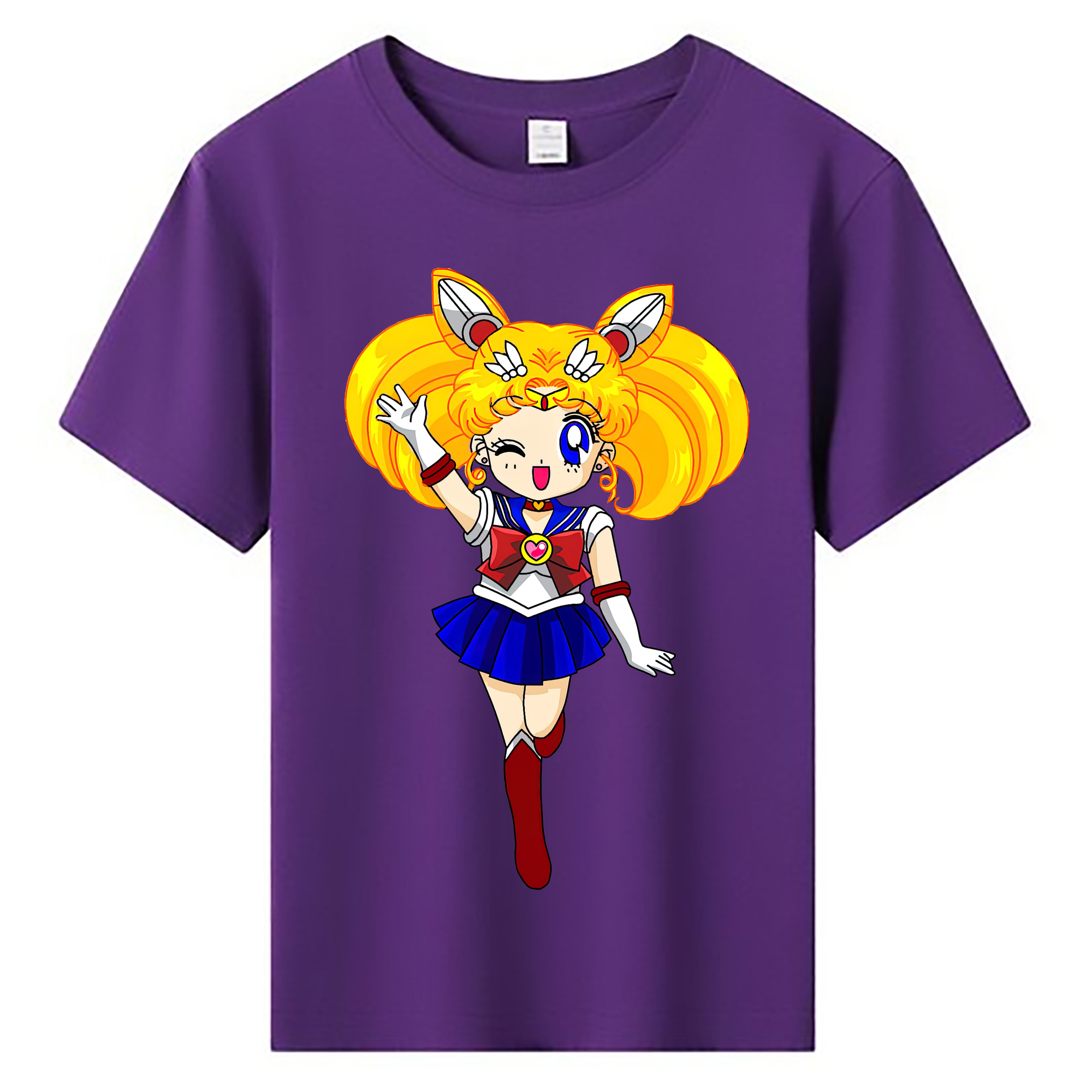 （画像用） 美少女戦士セーラームーン 月野 うさぎ つきの うさぎ Sailor Moon Tsukino Usagi 綿100％キッズTシャツ（フロントプリント）