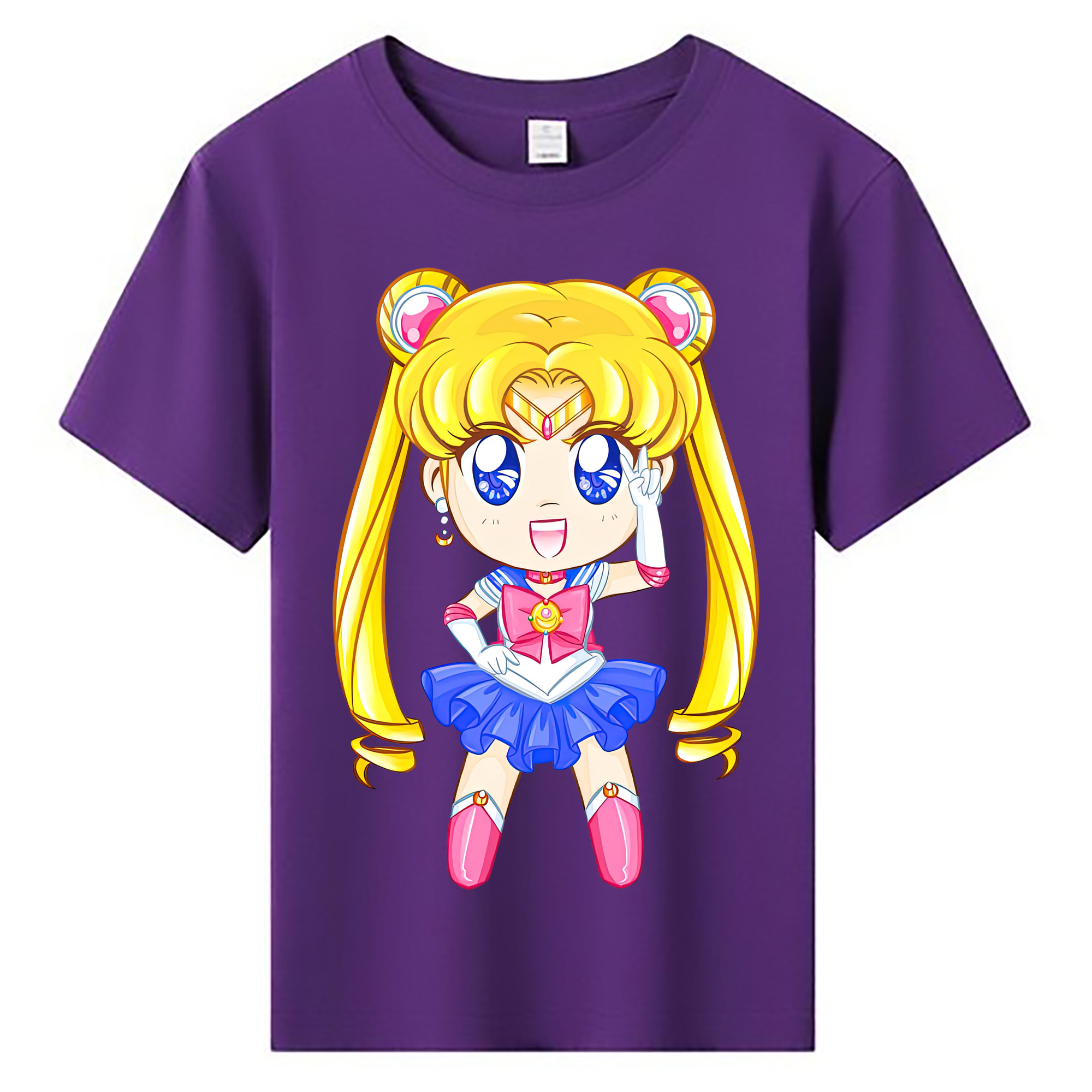 （画像用） 美少女戦士セーラームーン 月野 うさぎ つきの うさぎ Sailor Moon Tsukino Usagi 綿100％キッズTシャツ（フロントプリント）
