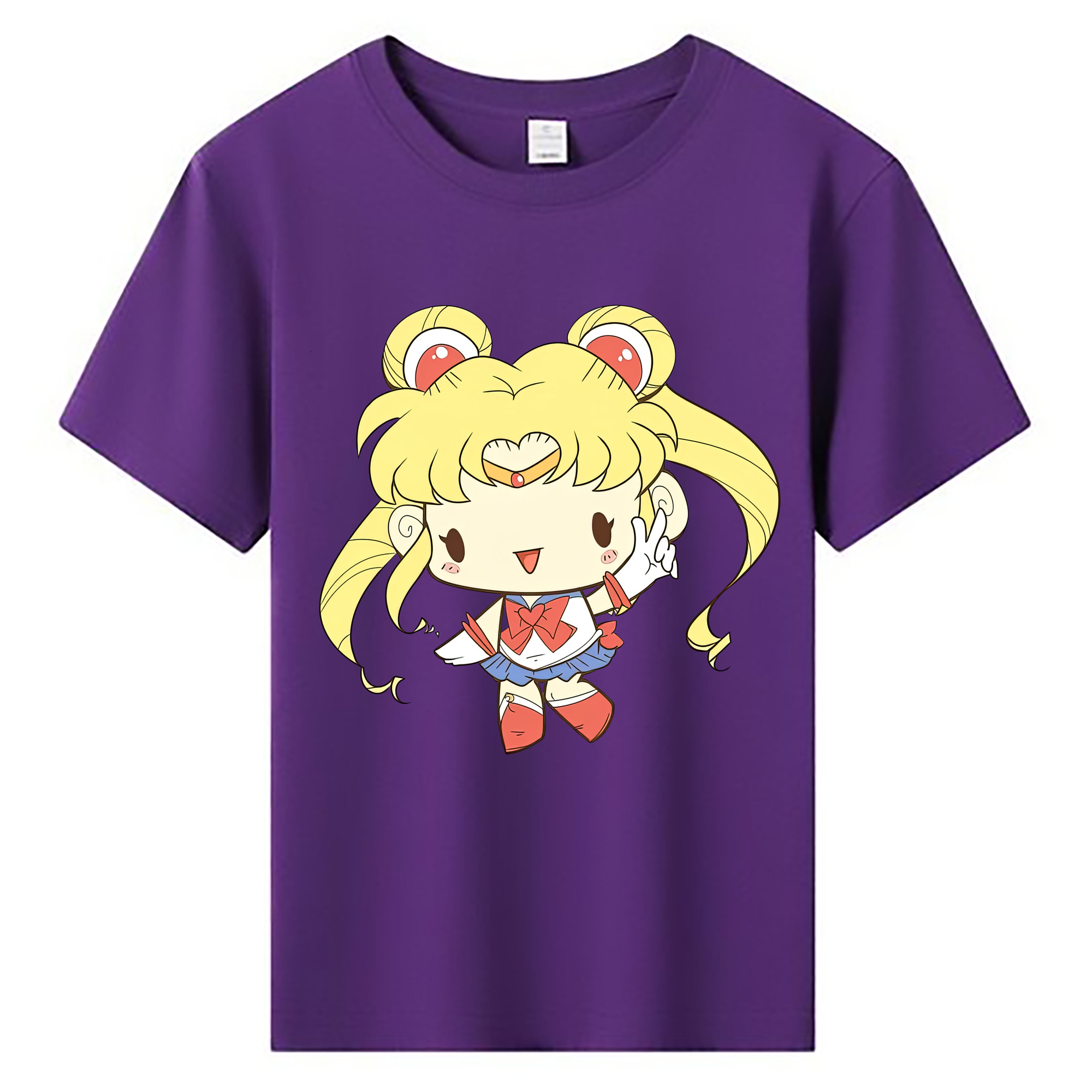 （画像用） 美少女戦士セーラームーン 月野 うさぎ つきの うさぎ Sailor Moon Tsukino Usagi 綿100％キッズTシャツ（フロントプリント）