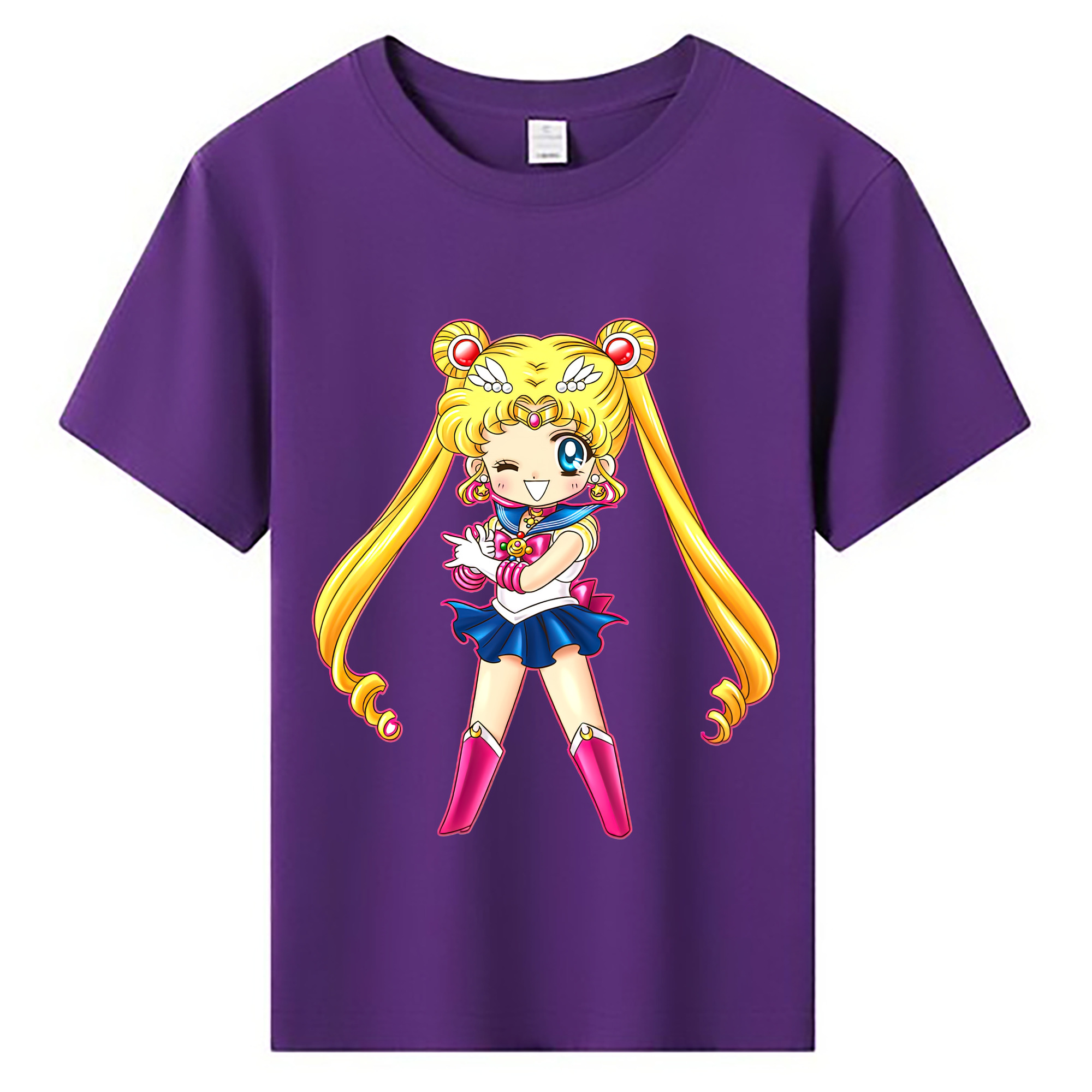 （画像用） 美少女戦士セーラームーン 月野 うさぎ つきの うさぎ Sailor Moon Tsukino Usagi 綿100％キッズTシャツ（フロントプリント）