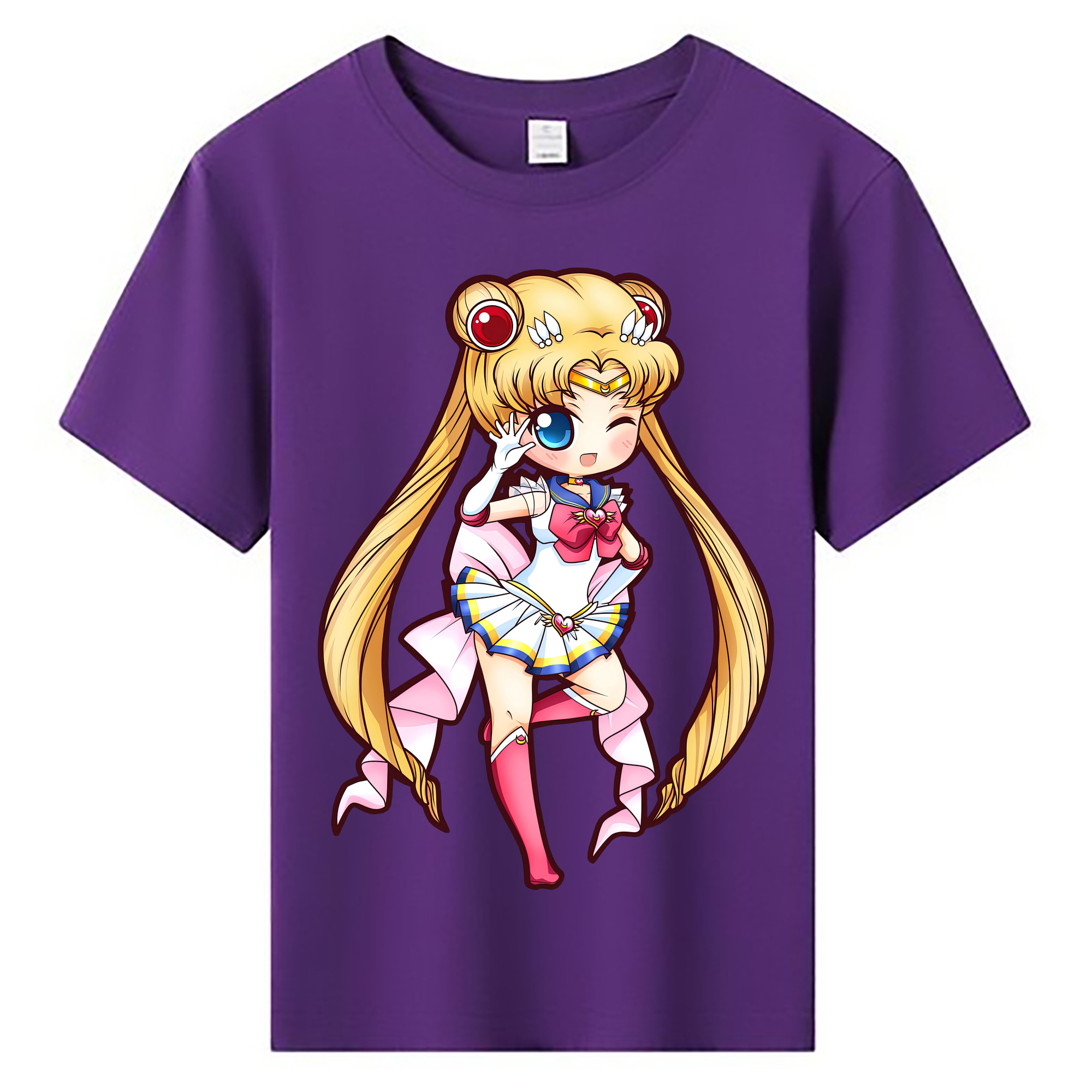 （画像用） 美少女戦士セーラームーン 月野 うさぎ つきの うさぎ Sailor Moon Tsukino Usagi 綿100％キッズTシャツ（フロントプリント）