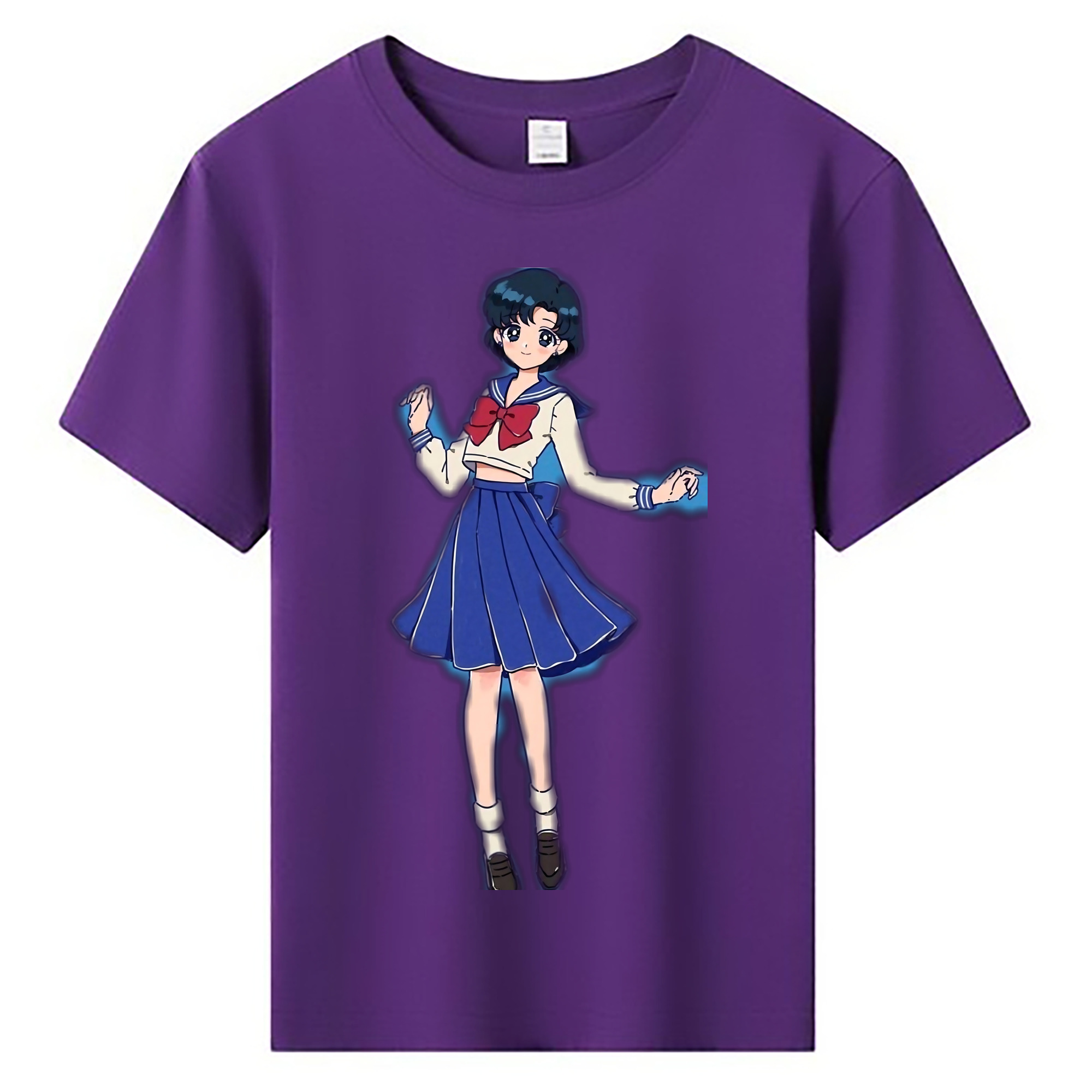 （画像用） 美少女戦士セーラームーン 水野 亜美 みずの あみ Sailor Moon Mizuno Ami 綿100％キッズTシャツ（フロントプリント）