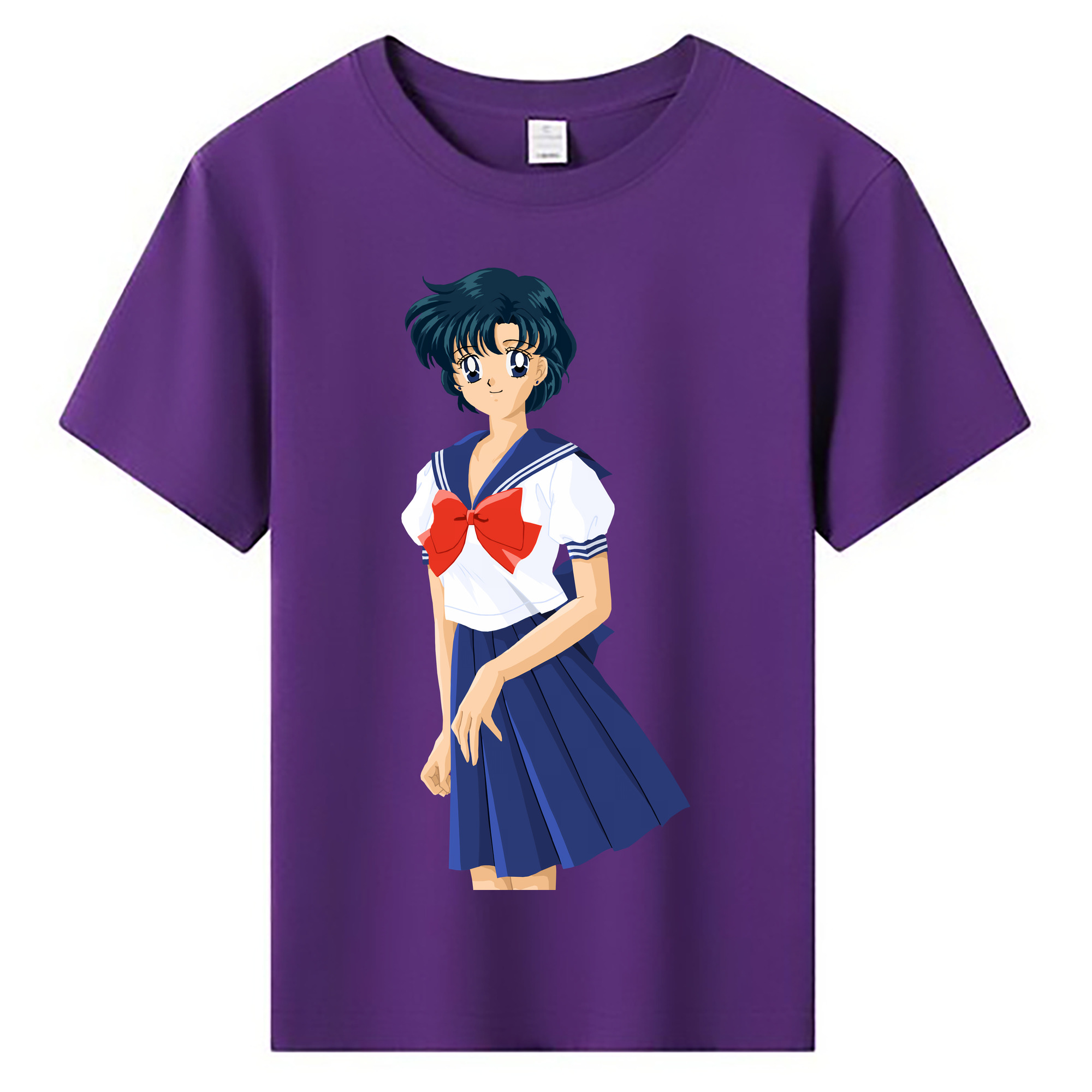 （画像用） 美少女戦士セーラームーン 水野 亜美 みずの あみ Sailor Moon Mizuno Ami 綿100％キッズTシャツ（フロントプリント）
