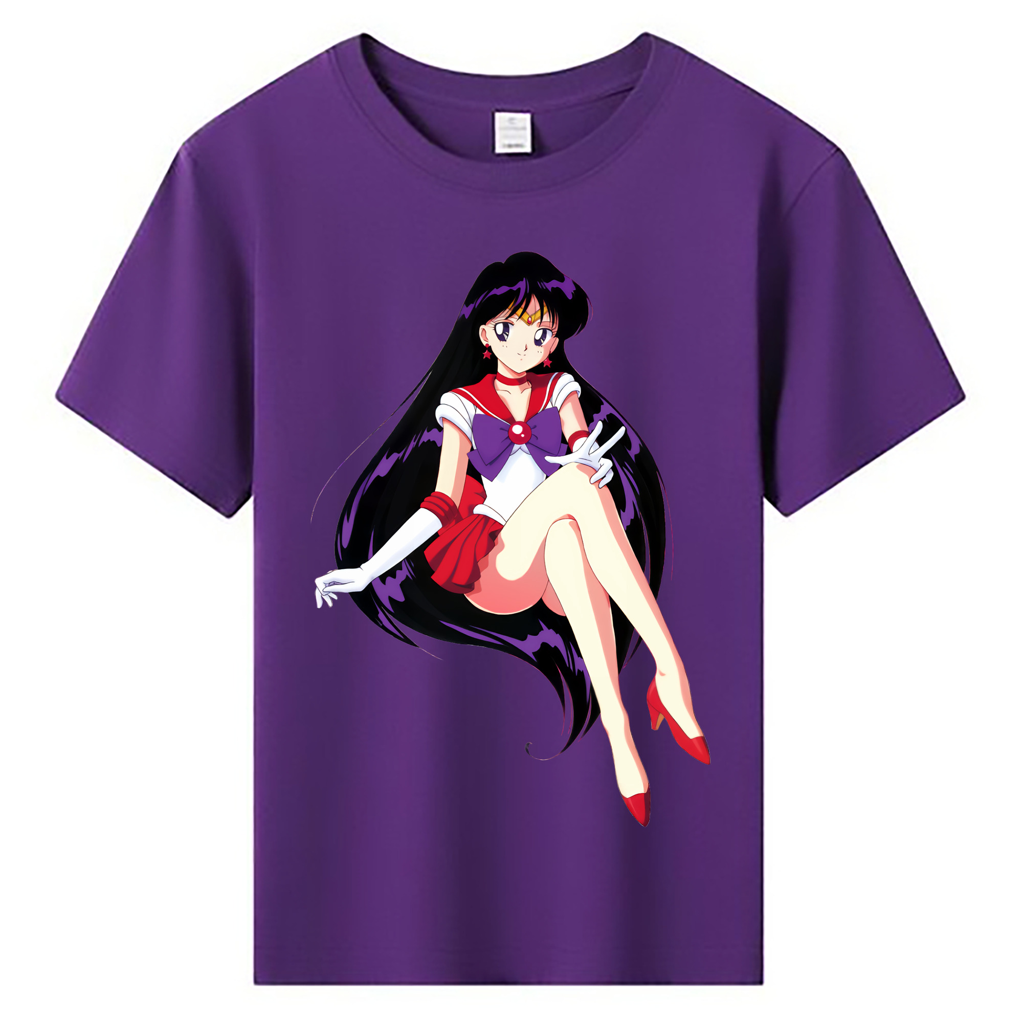（画像用） 美少女戦士セーラームーン 火野レイ ひの レイ Sailor Moon Hino Rei （セーラーマーズ,Sailor Mars） 綿100％キッズTシャツ（フロントプリント）