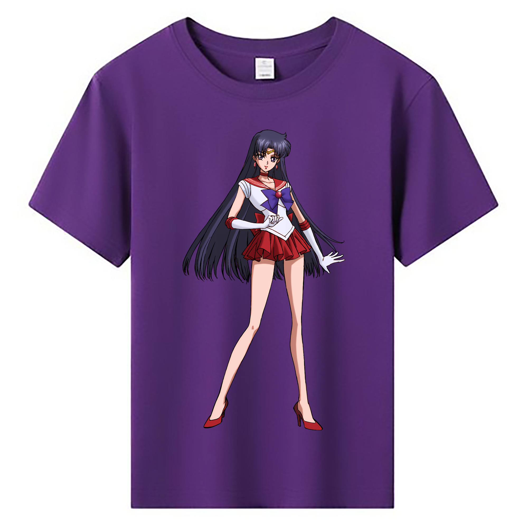 （画像用） 美少女戦士セーラームーン 火野レイ ひの レイ Sailor Moon Hino Rei （セーラーマーズ,Sailor Mars） 綿100％キッズTシャツ（フロントプリント）