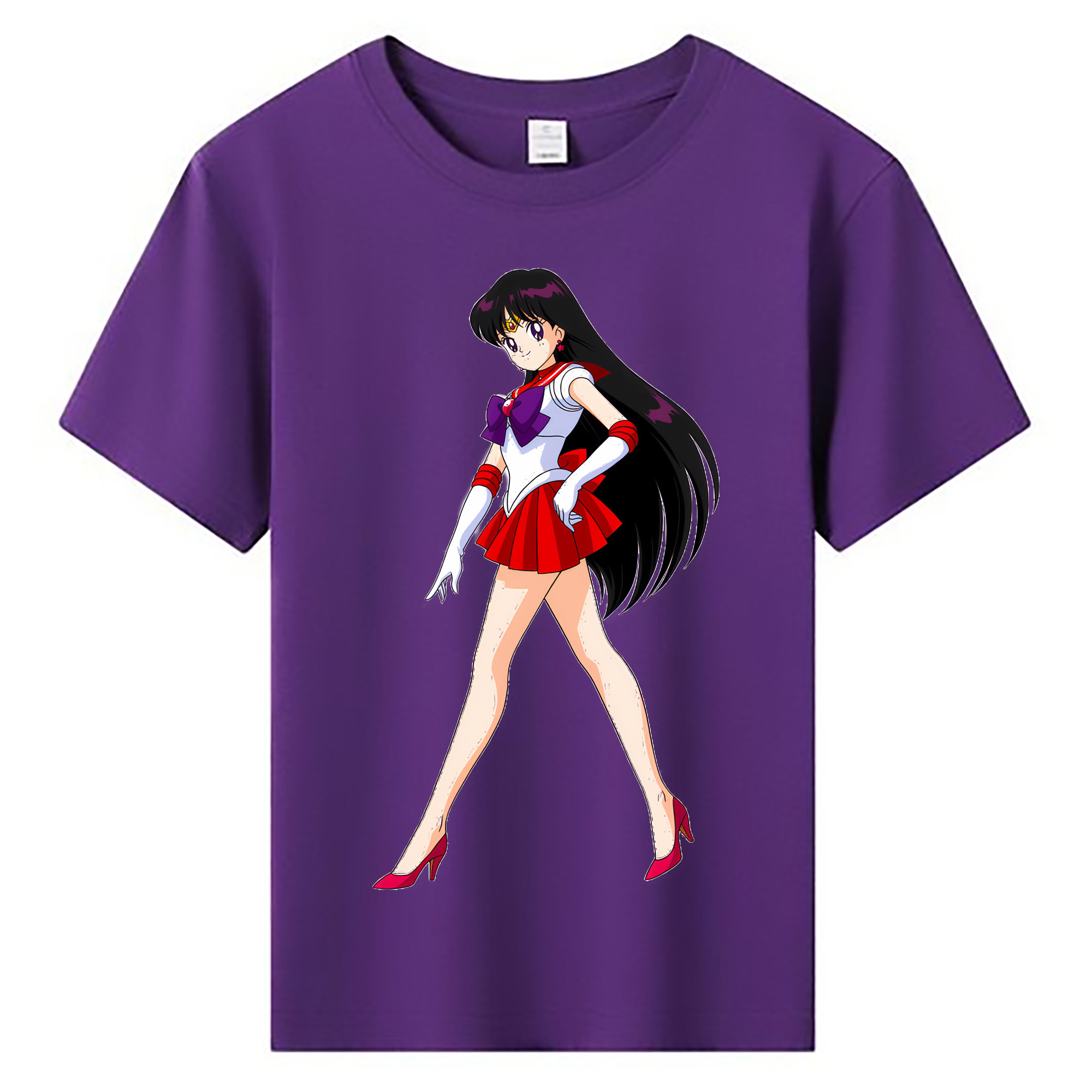 （画像用） 美少女戦士セーラームーン 火野レイ ひの レイ Sailor Moon Hino Rei （セーラーマーズ,Sailor Mars） 綿100％キッズTシャツ（フロントプリント）