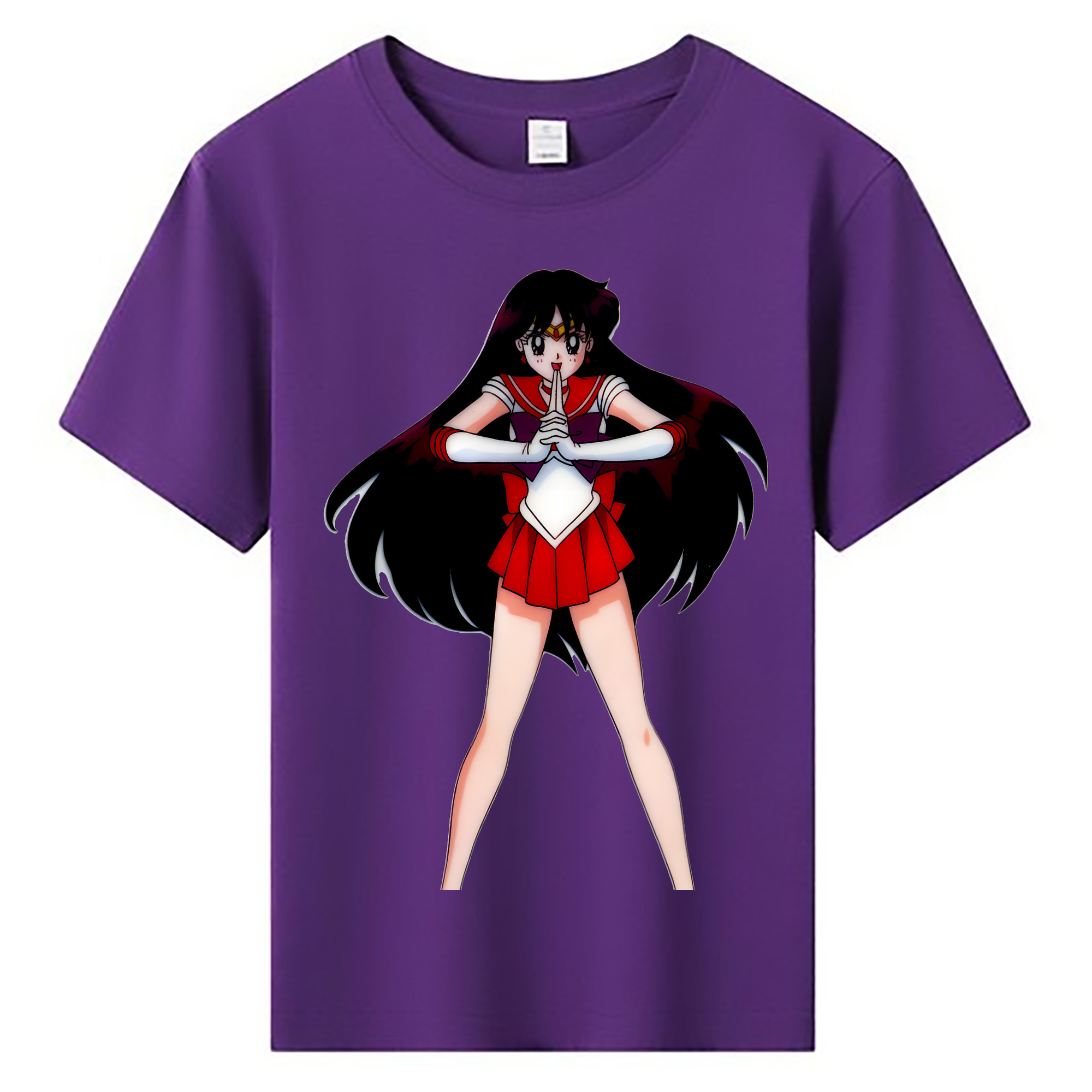 （画像用） 美少女戦士セーラームーン 火野レイ ひの レイ Sailor Moon Hino Rei （セーラーマーズ,Sailor Mars） 綿100％キッズTシャツ（フロントプリント）