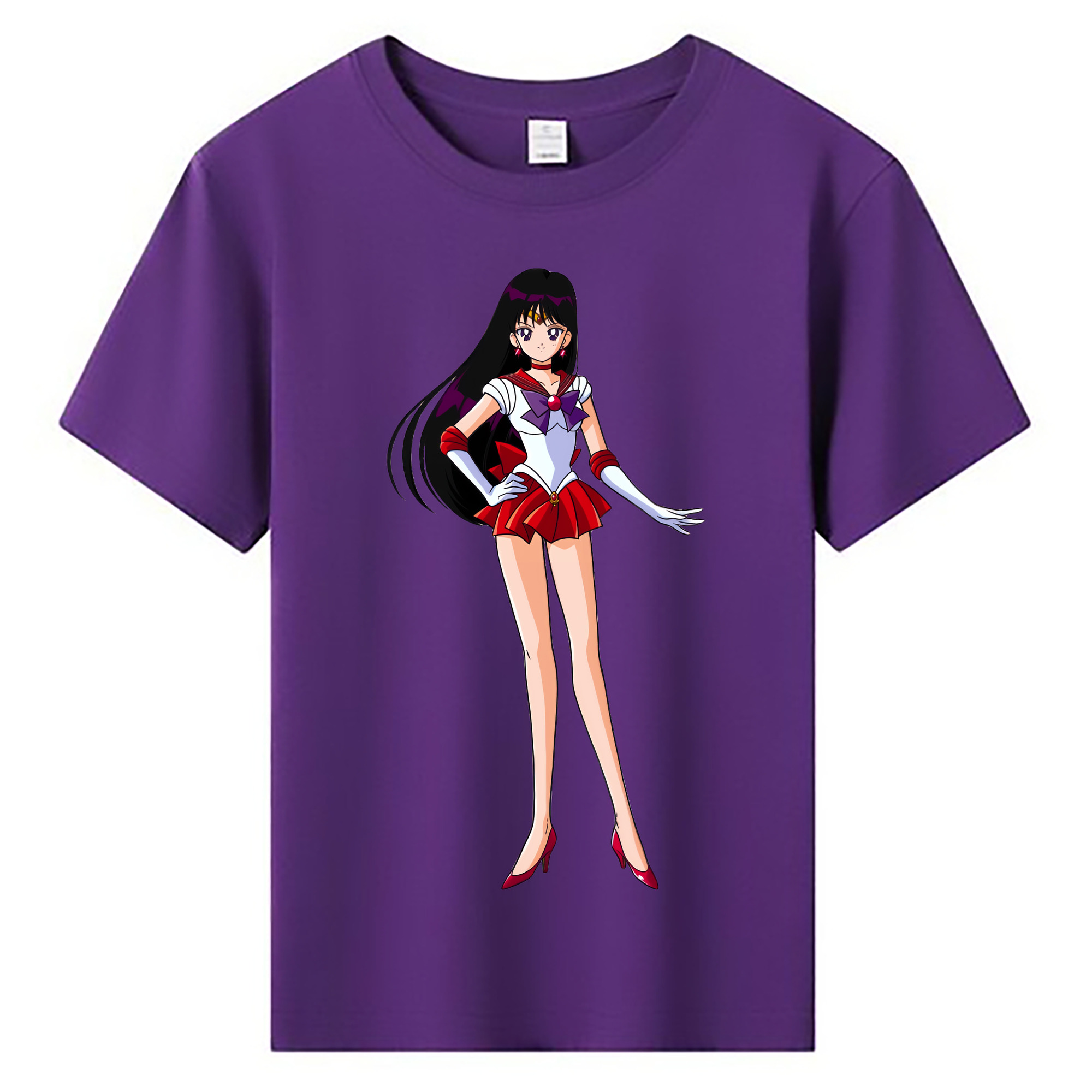 （画像用） 美少女戦士セーラームーン 火野レイ ひの レイ Sailor Moon Hino Rei （セーラーマーズ,Sailor Mars） 綿100％キッズTシャツ（フロントプリント）