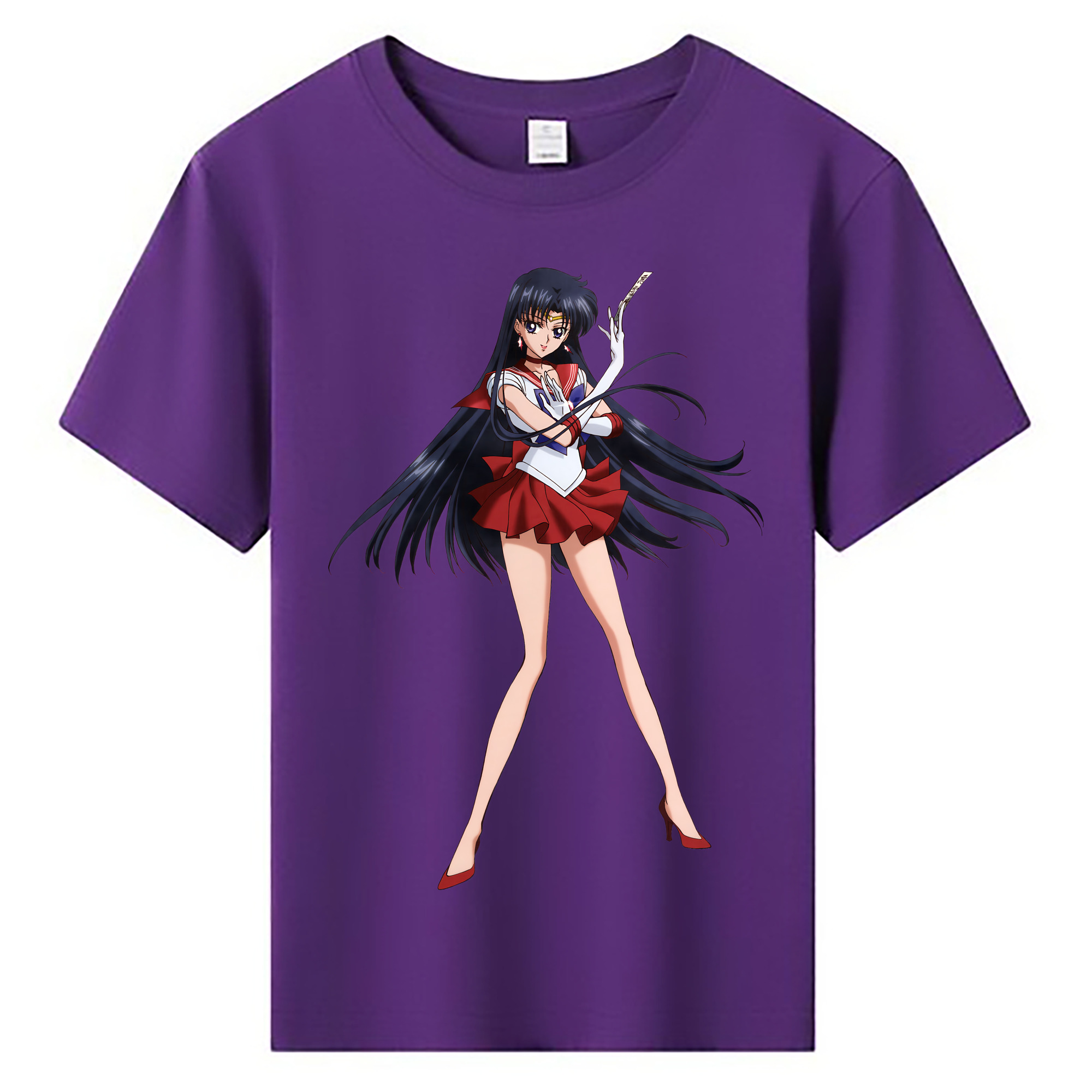 （画像用） 美少女戦士セーラームーン 火野レイ ひの レイ Sailor Moon Hino Rei （セーラーマーズ,Sailor Mars） 綿100％キッズTシャツ（フロントプリント）
