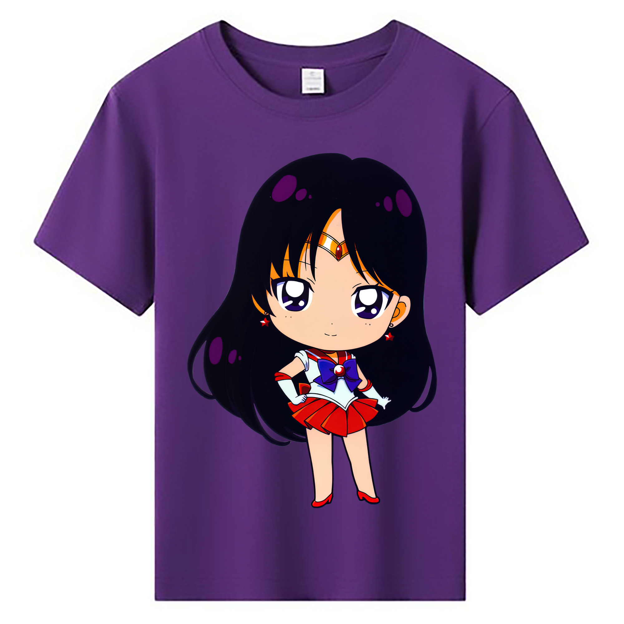 （画像用） 美少女戦士セーラームーン 火野レイ ひの レイ Sailor Moon Hino Rei （セーラーマーズ,Sailor Mars） 綿100％キッズTシャツ（フロントプリント）