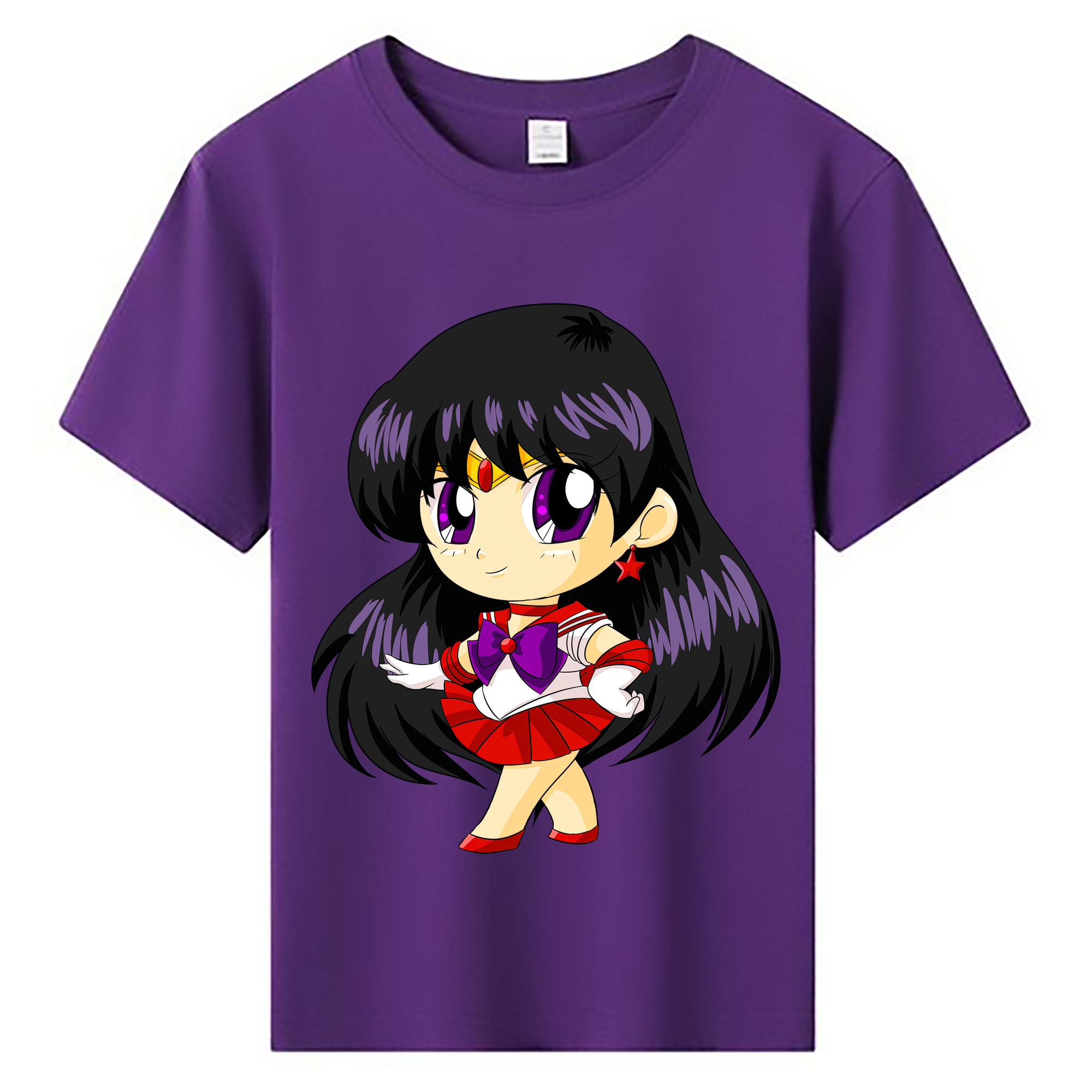 （画像用） 美少女戦士セーラームーン 火野レイ ひの レイ Sailor Moon Hino Rei （セーラーマーズ,Sailor Mars） 綿100％キッズTシャツ（フロントプリント）