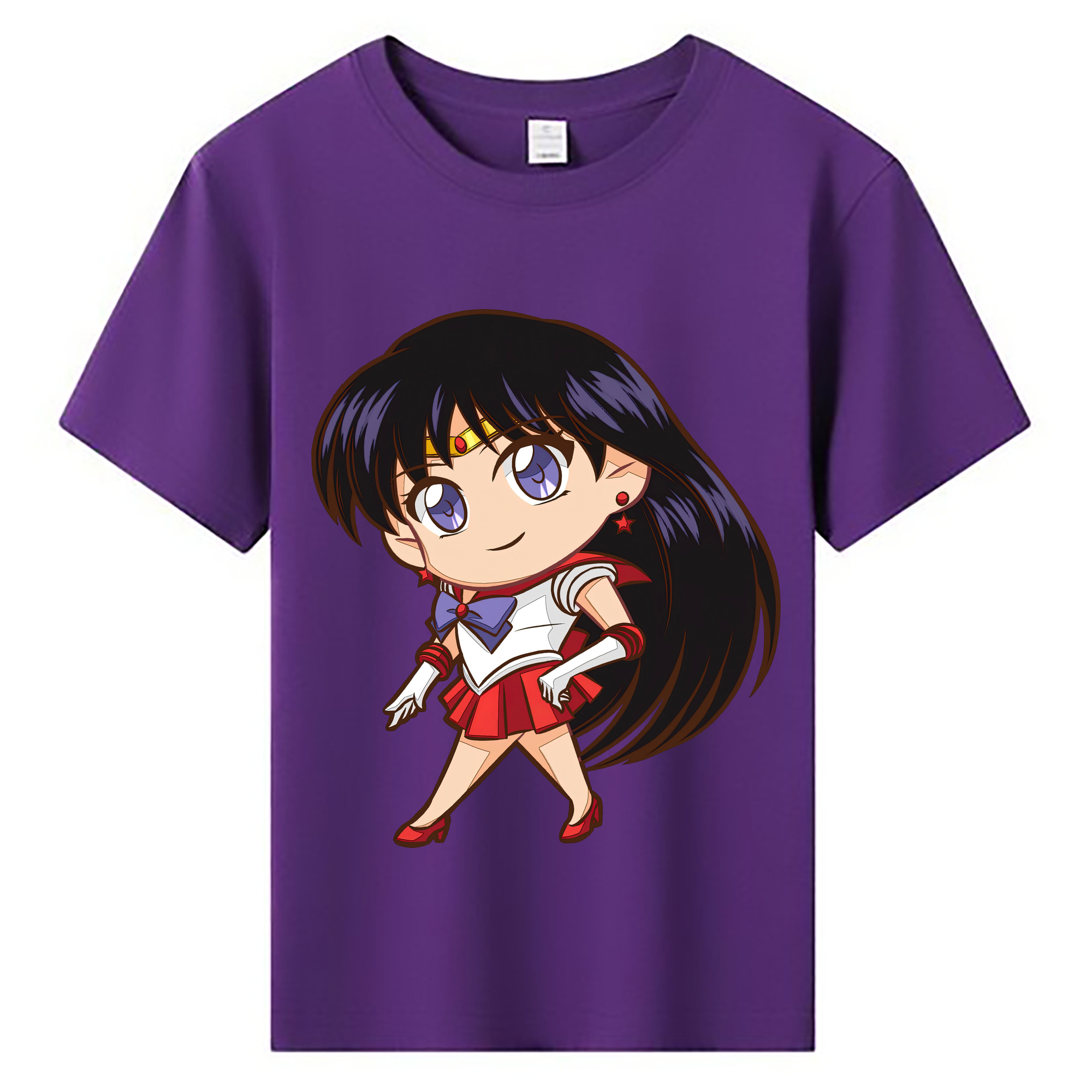 （画像用） 美少女戦士セーラームーン 火野レイ ひの レイ Sailor Moon Hino Rei （セーラーマーズ,Sailor Mars） 綿100％キッズTシャツ（フロントプリント）