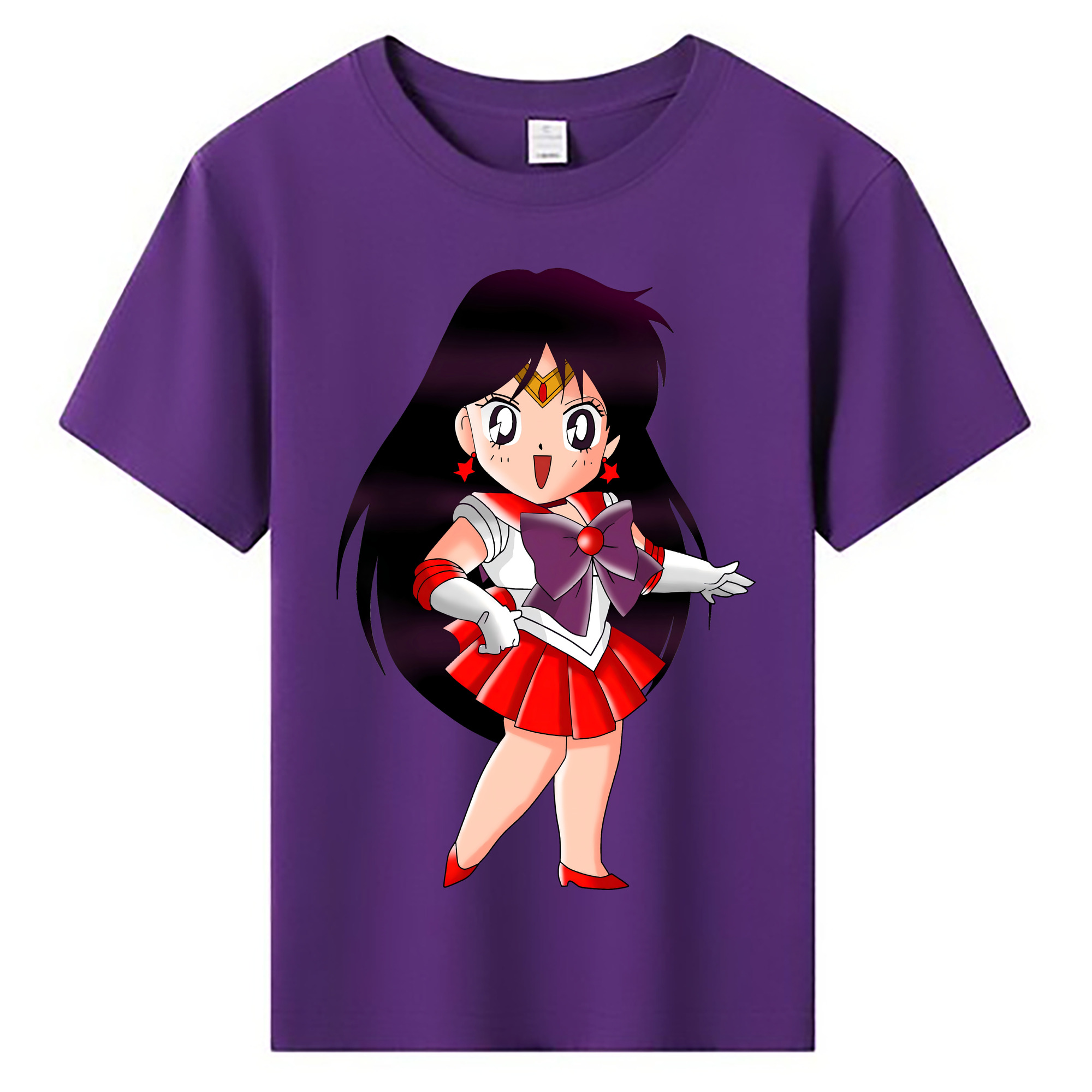 （画像用） 美少女戦士セーラームーン 火野レイ ひの レイ Sailor Moon Hino Rei （セーラーマーズ,Sailor Mars） 綿100％キッズTシャツ（フロントプリント）