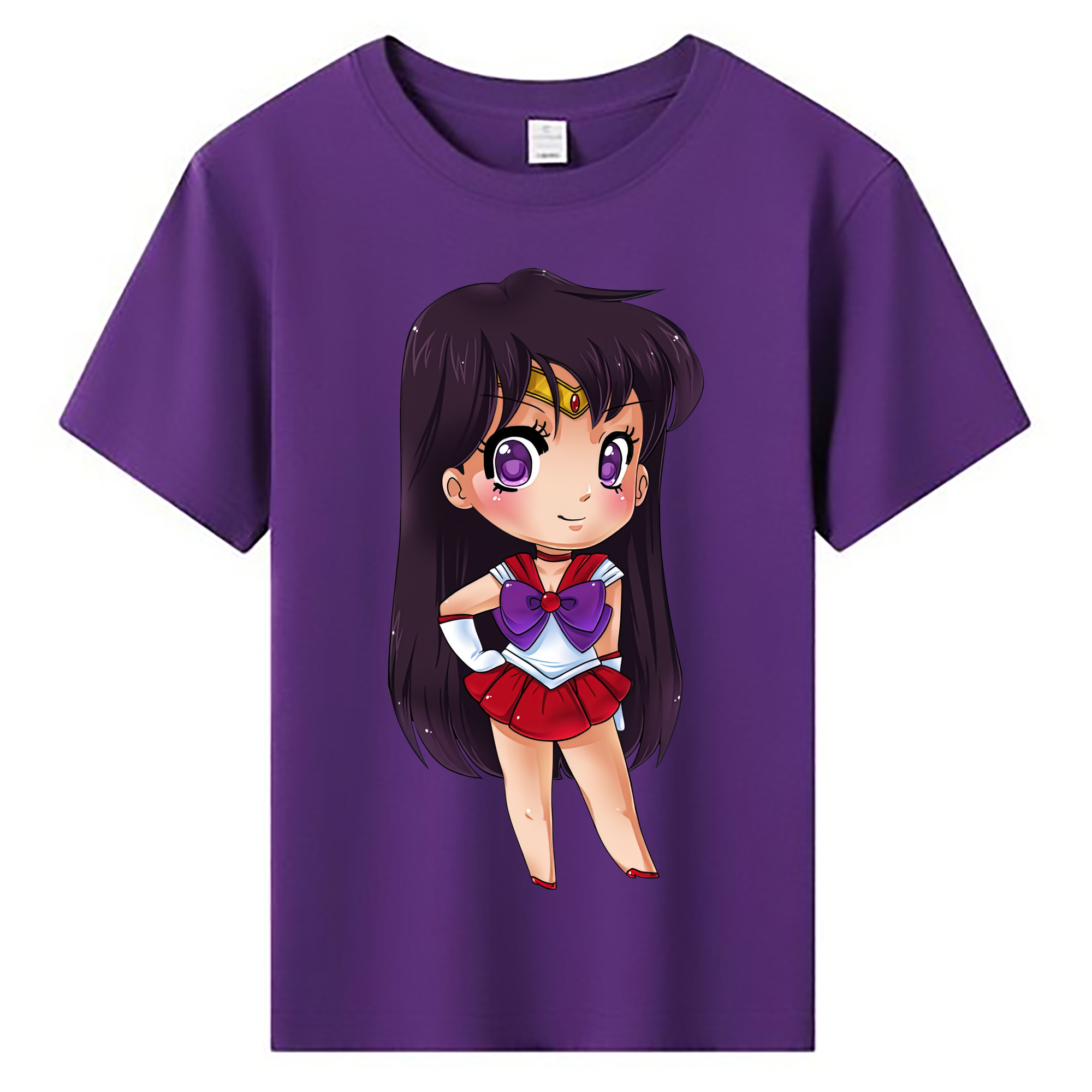 （画像用） 美少女戦士セーラームーン 火野レイ ひの レイ Sailor Moon Hino Rei （セーラーマーズ,Sailor Mars） 綿100％キッズTシャツ（フロントプリント）