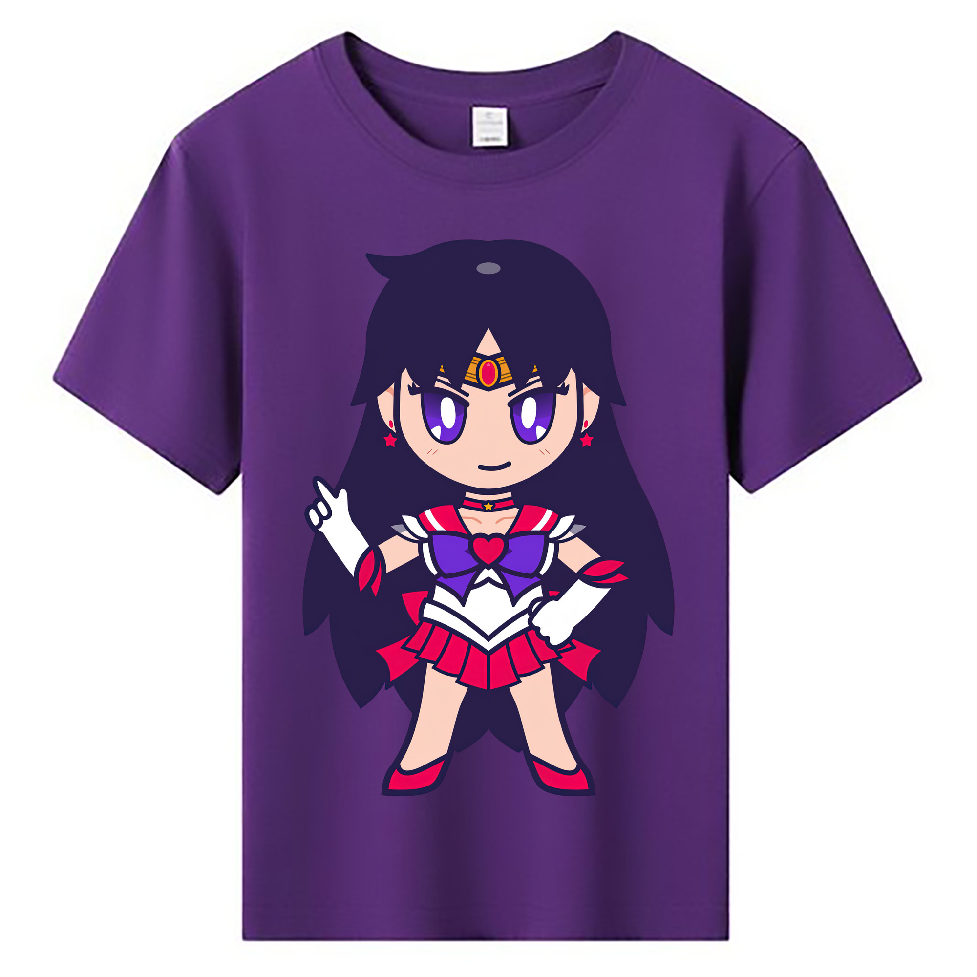 （画像用） 美少女戦士セーラームーン 火野レイ ひの レイ Sailor Moon Hino Rei （セーラーマーズ,Sailor Mars） 綿100％キッズTシャツ（フロントプリント）