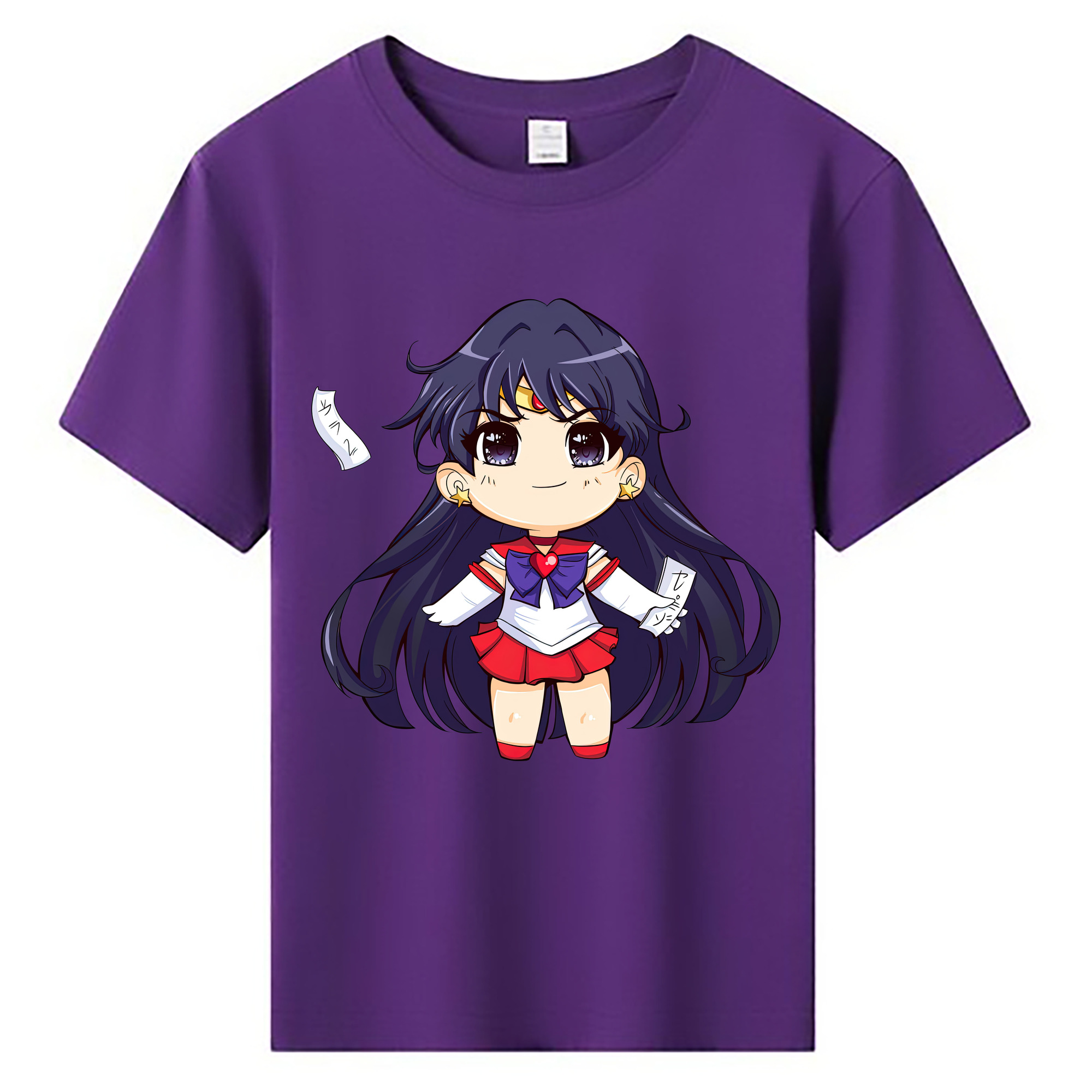 （画像用） 美少女戦士セーラームーン 火野レイ ひの レイ Sailor Moon Hino Rei （セーラーマーズ,Sailor Mars） 綿100％キッズTシャツ（フロントプリント）