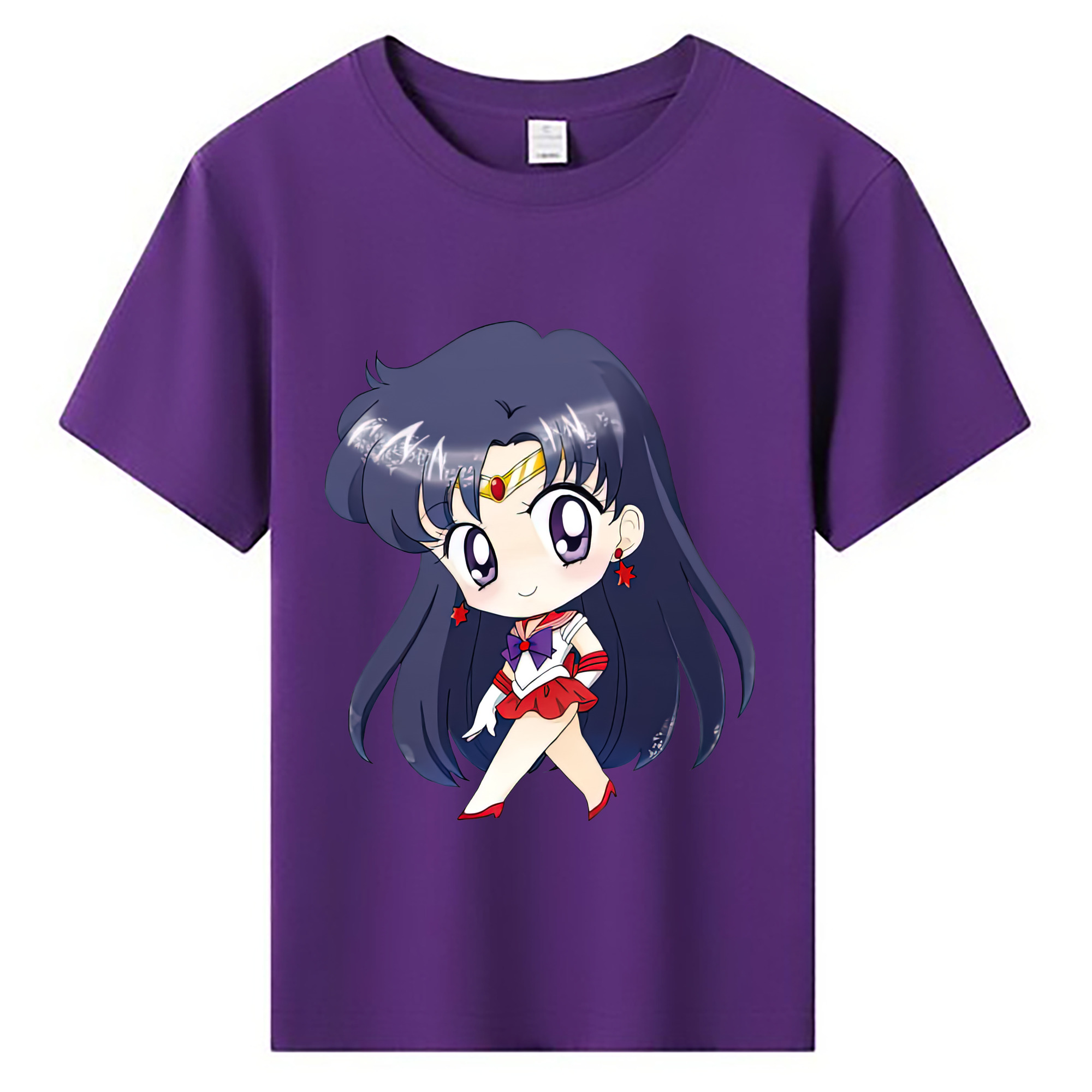 （画像用） 美少女戦士セーラームーン 火野レイ ひの レイ Sailor Moon Hino Rei （セーラーマーズ,Sailor Mars） 綿100％キッズTシャツ（フロントプリント）