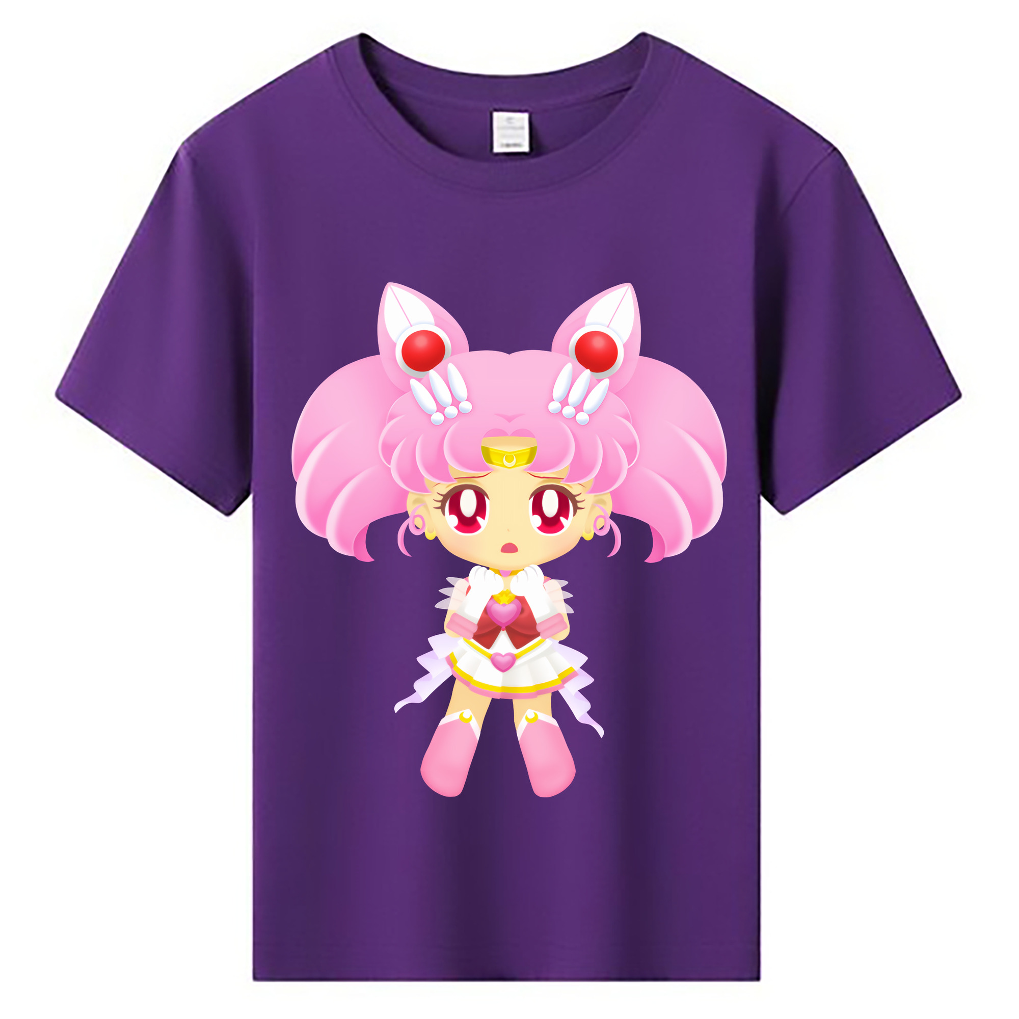 （画像用） 美少女戦士セーラームーン ちびうさ Sailor Moon Chibiusa Tsukino Usagi Small Lady Serenity 綿100％キッズTシャツ（フロントプリント）