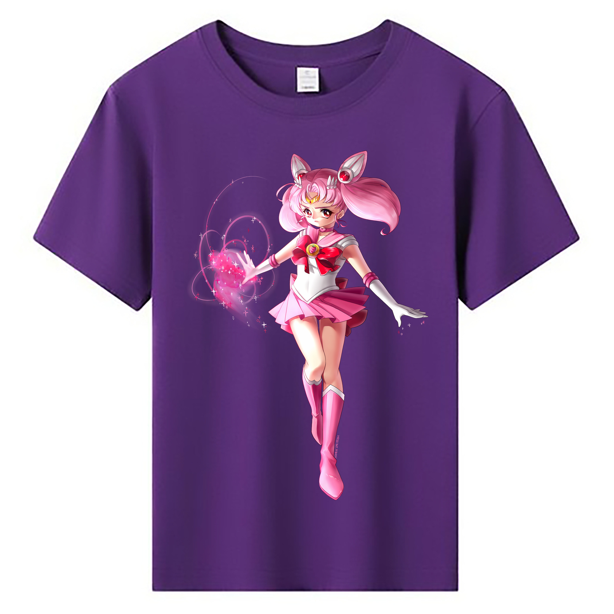 （画像用） 美少女戦士セーラームーン ちびうさ Sailor Moon Chibiusa Tsukino Usagi Small Lady Serenity 綿100％キッズTシャツ（フロントプリント）