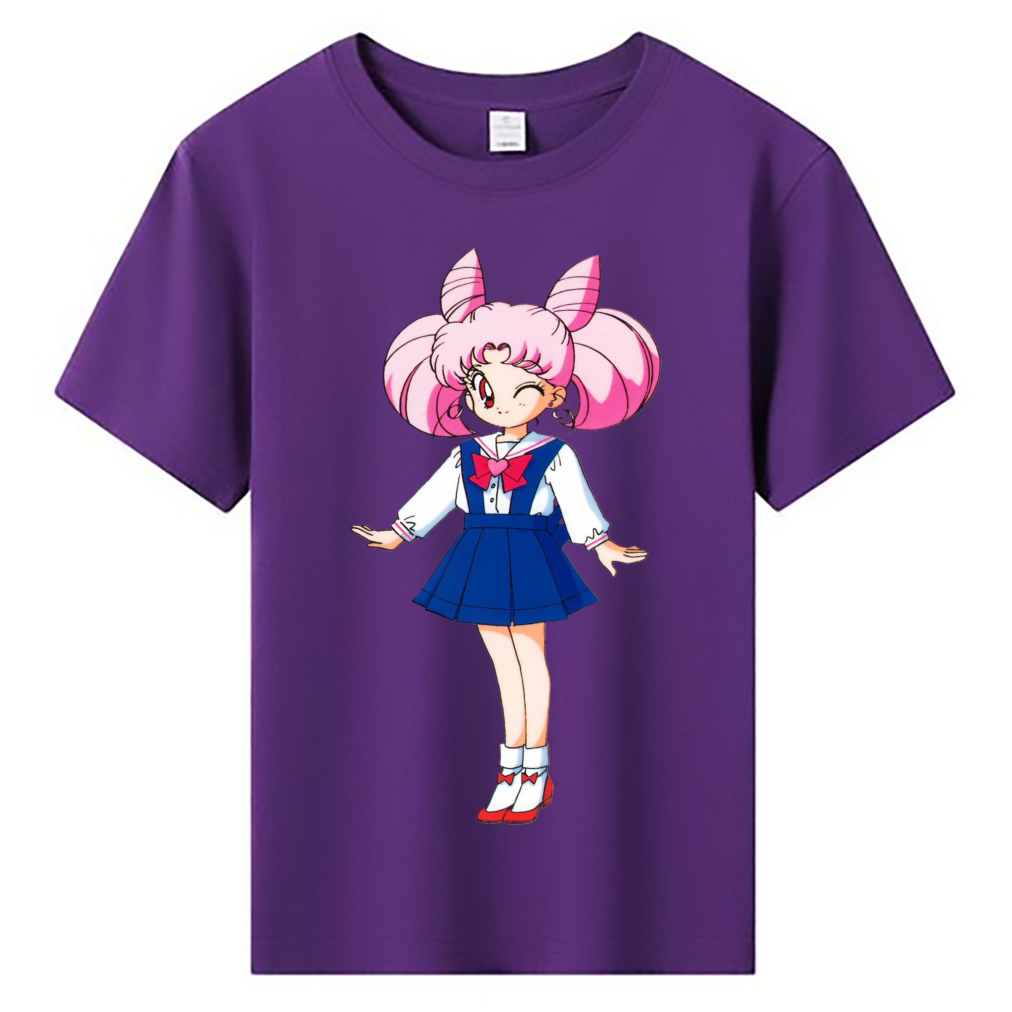 （画像用） 美少女戦士セーラームーン ちびうさ Sailor Moon Chibiusa Tsukino Usagi Small Lady Serenity 綿100％キッズTシャツ（フロントプリント）