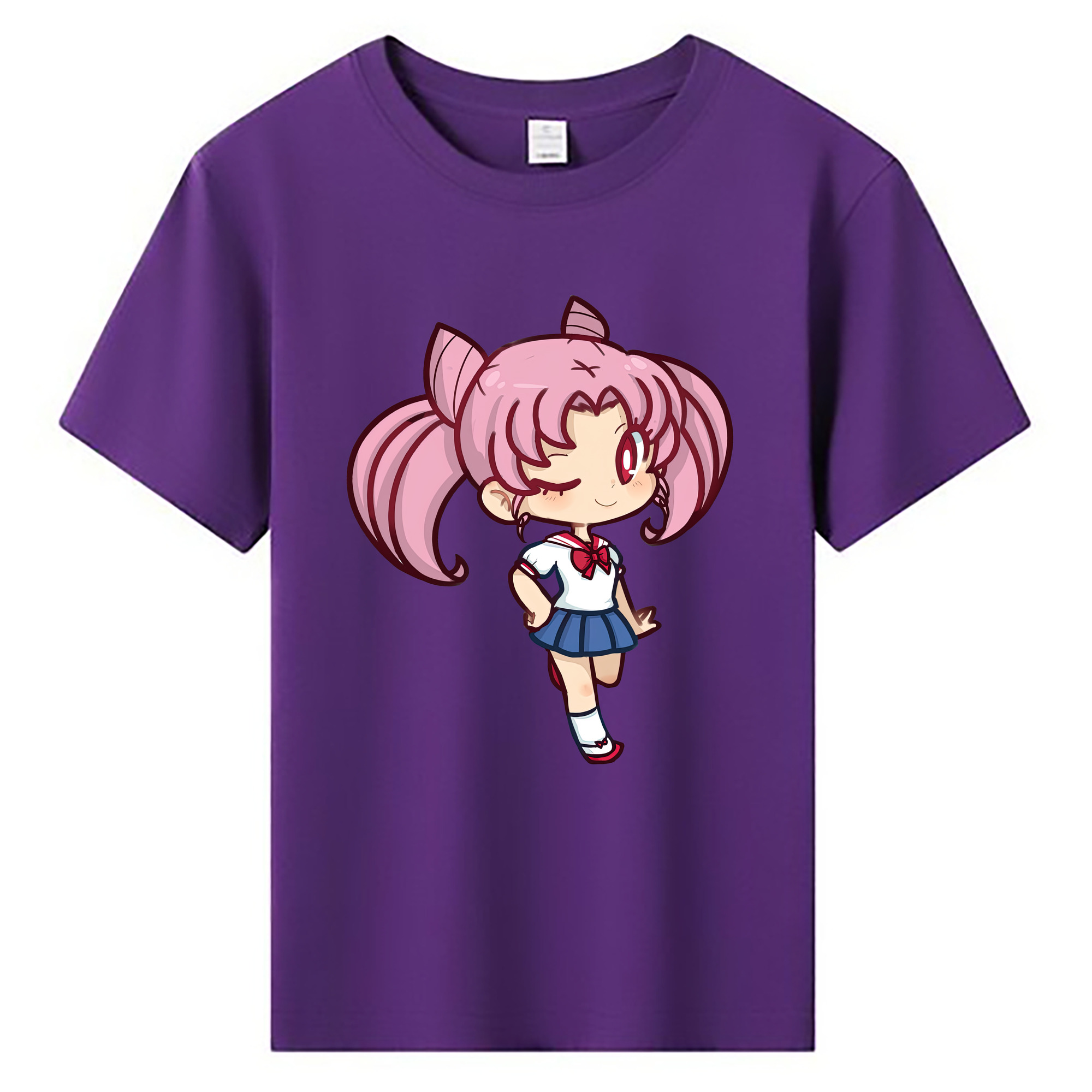（画像用） 美少女戦士セーラームーン ちびうさ Sailor Moon Chibiusa Tsukino Usagi Small Lady Serenity 綿100％キッズTシャツ（フロントプリント）