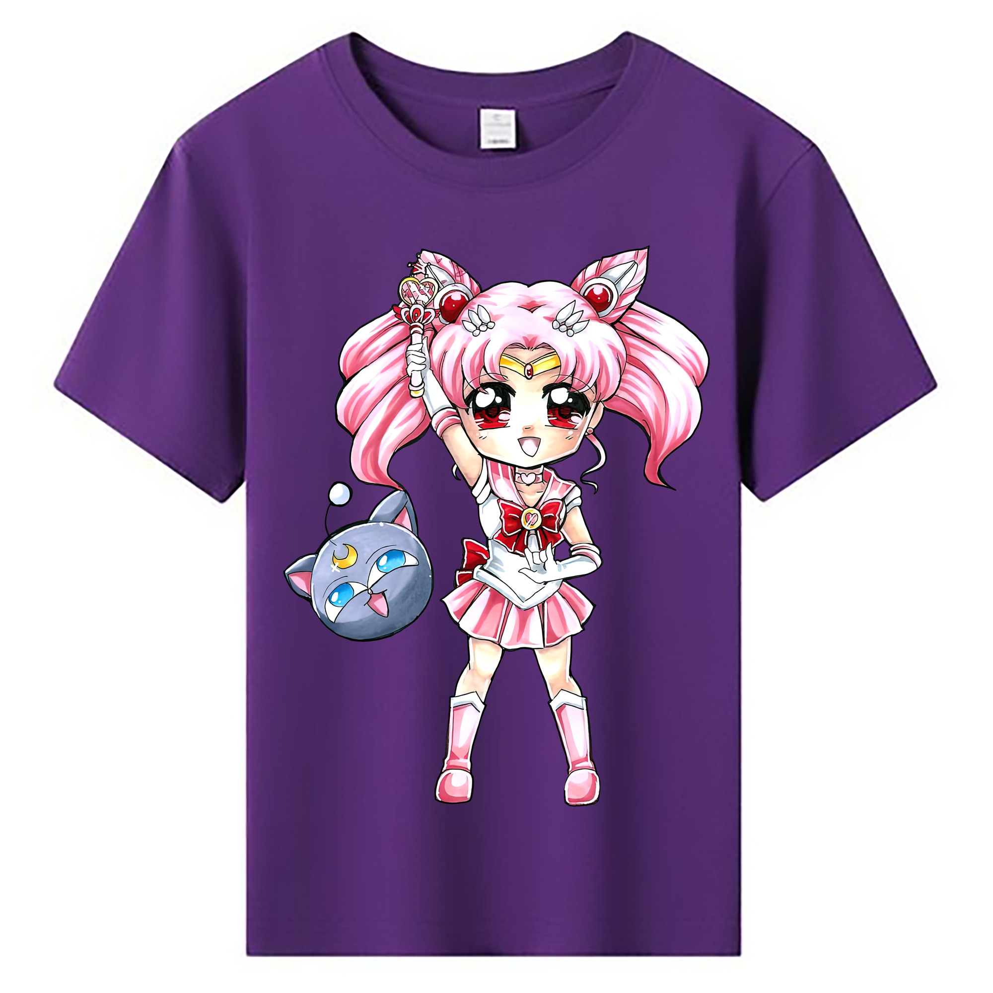 （画像用） 美少女戦士セーラームーン ちびうさ Sailor Moon Chibiusa Tsukino Usagi Small Lady Serenity 綿100％キッズTシャツ（フロントプリント）