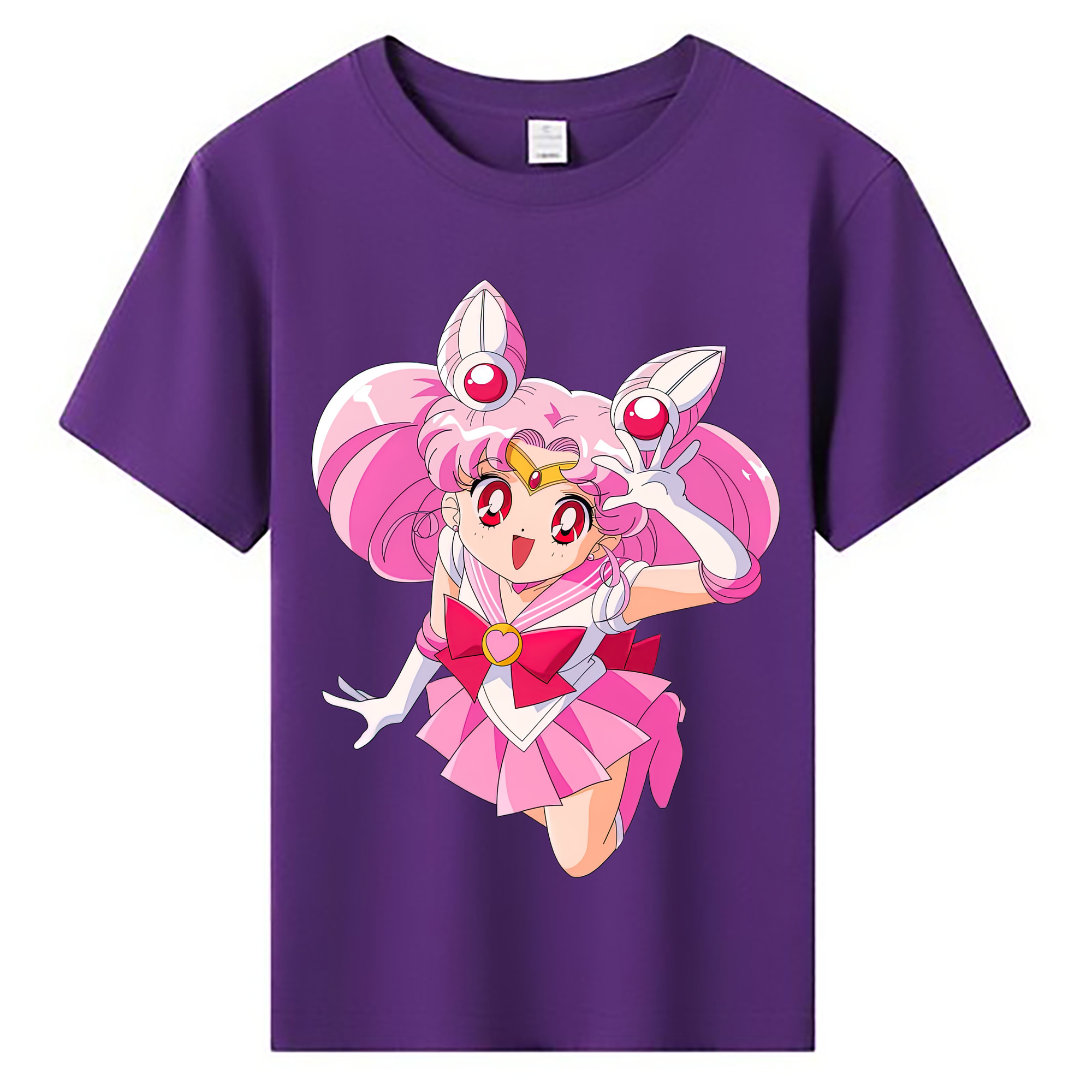 （画像用） 美少女戦士セーラームーン ちびうさ Sailor Moon Chibiusa Tsukino Usagi Small Lady Serenity 綿100％キッズTシャツ（フロントプリント）