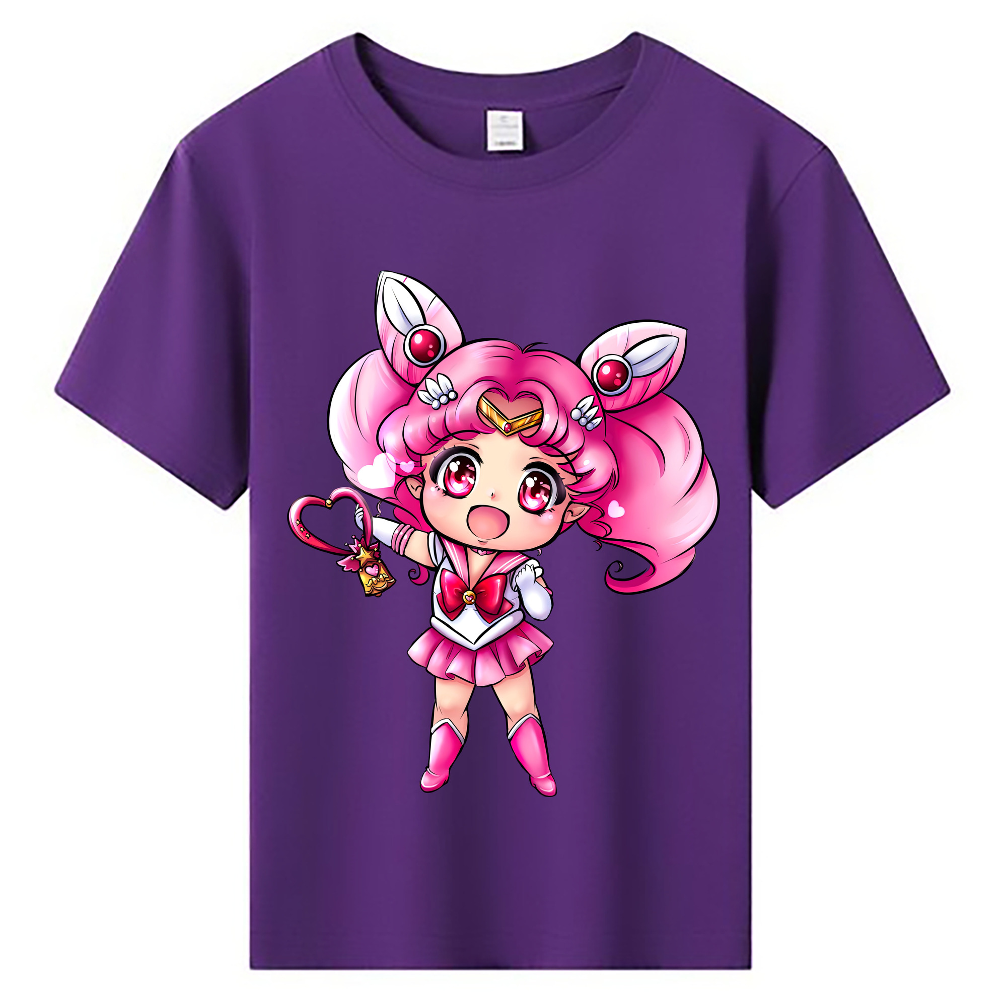 （画像用） 美少女戦士セーラームーン ちびうさ Sailor Moon Chibiusa Tsukino Usagi Small Lady Serenity 綿100％キッズTシャツ（フロントプリント）