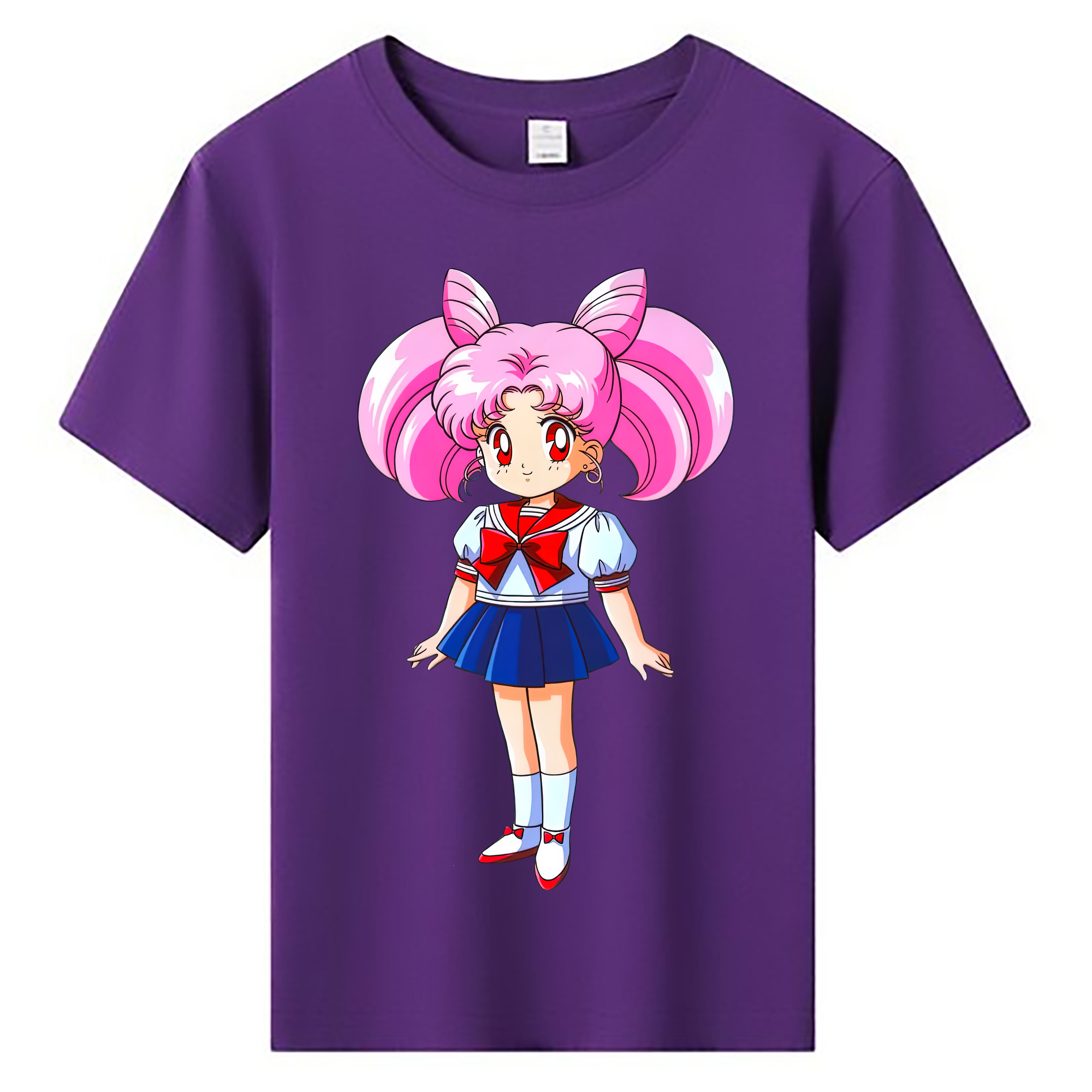 （画像用） 美少女戦士セーラームーン ちびうさ Sailor Moon Chibiusa Tsukino Usagi Small Lady Serenity 綿100％キッズTシャツ（フロントプリント）