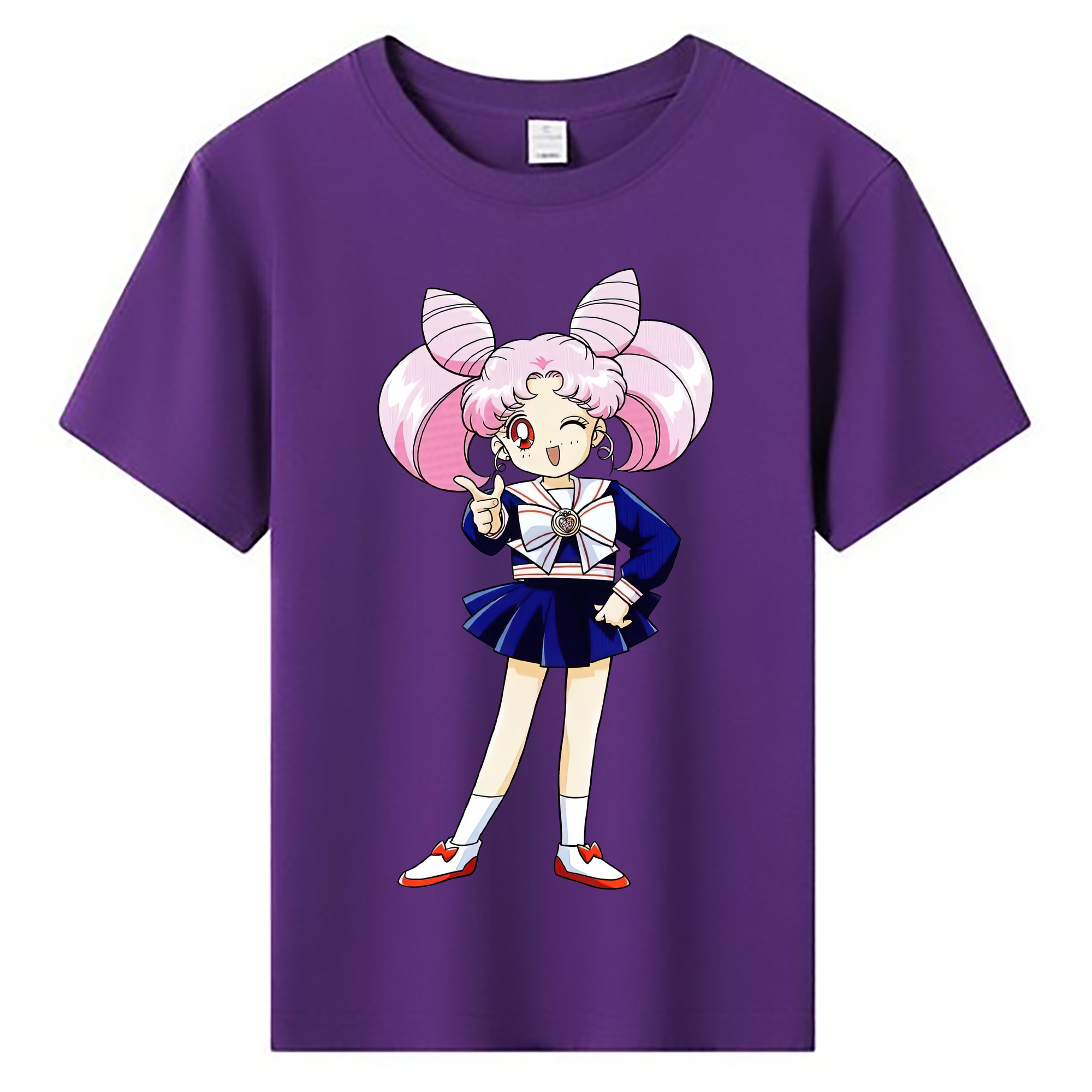 （画像用） 美少女戦士セーラームーン ちびうさ Sailor Moon Chibiusa Tsukino Usagi Small Lady Serenity 綿100％キッズTシャツ（フロントプリント）