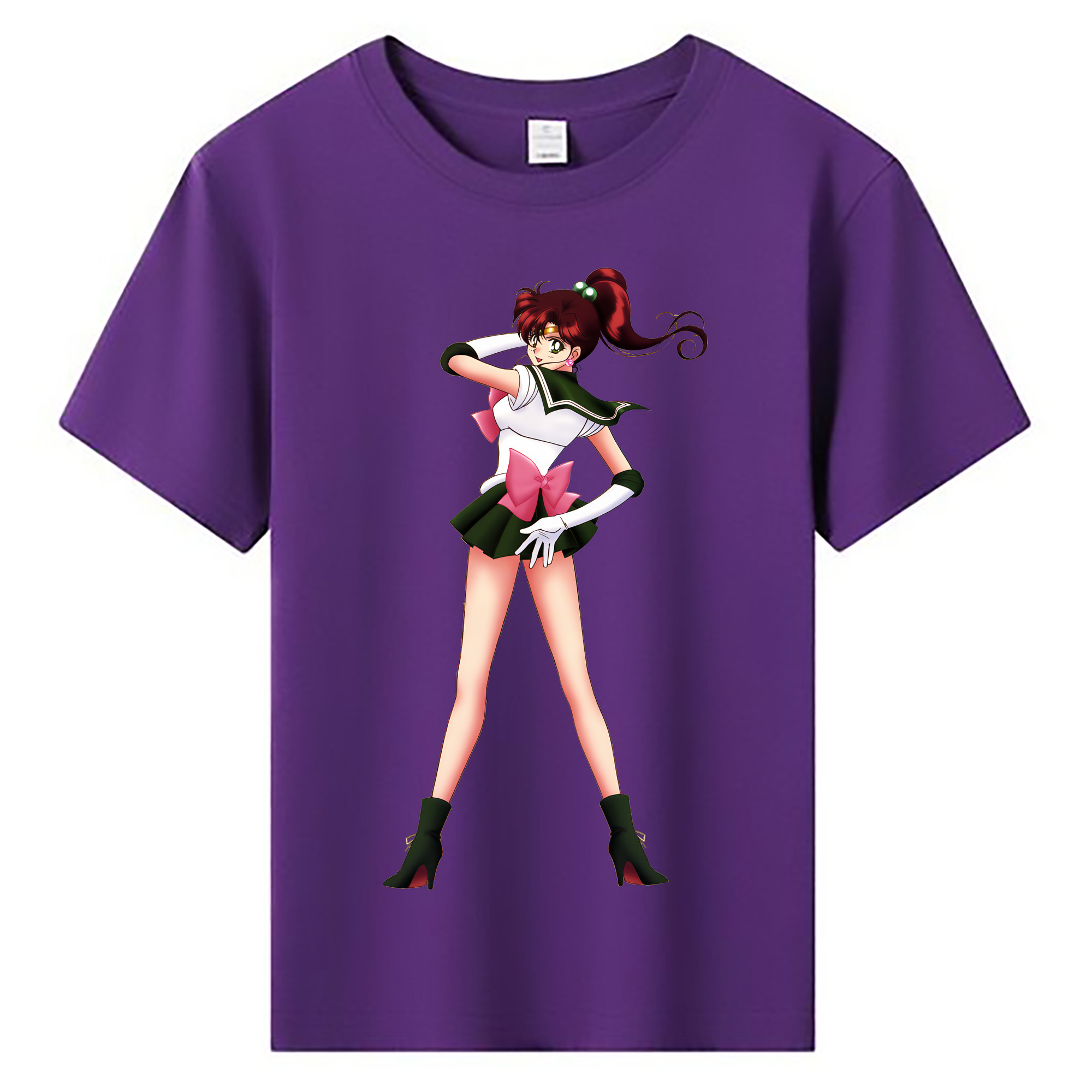 （画像用） 美少女戦士セーラームーン 木野 まこと きの まこと Sailor Moon Kino Makoto （セーラージュピター；Sailor Jupiter） 綿100％キッズTシャツ（フロントプリント）